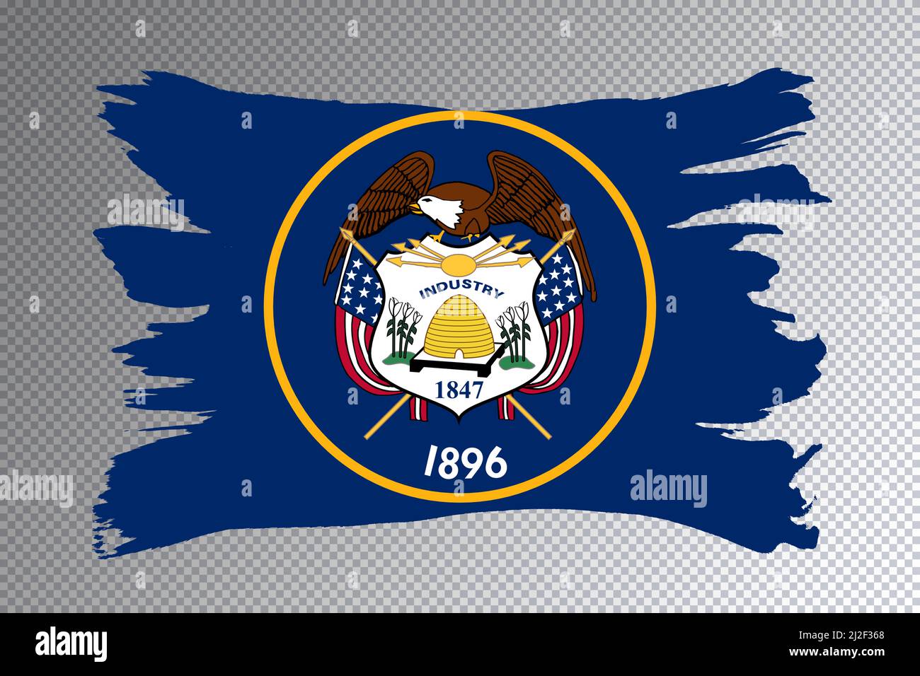Utah state flag, Utah flag transparent background Stock Photo Alamy