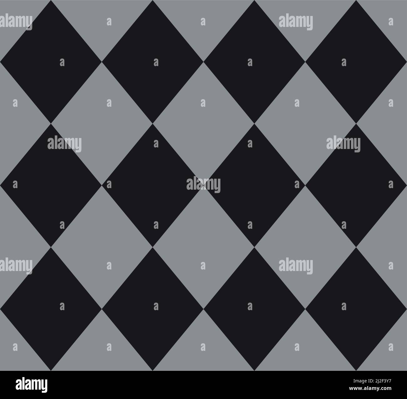 Vector seamless pattern of checkered texture isolated on gray background Stock Vector