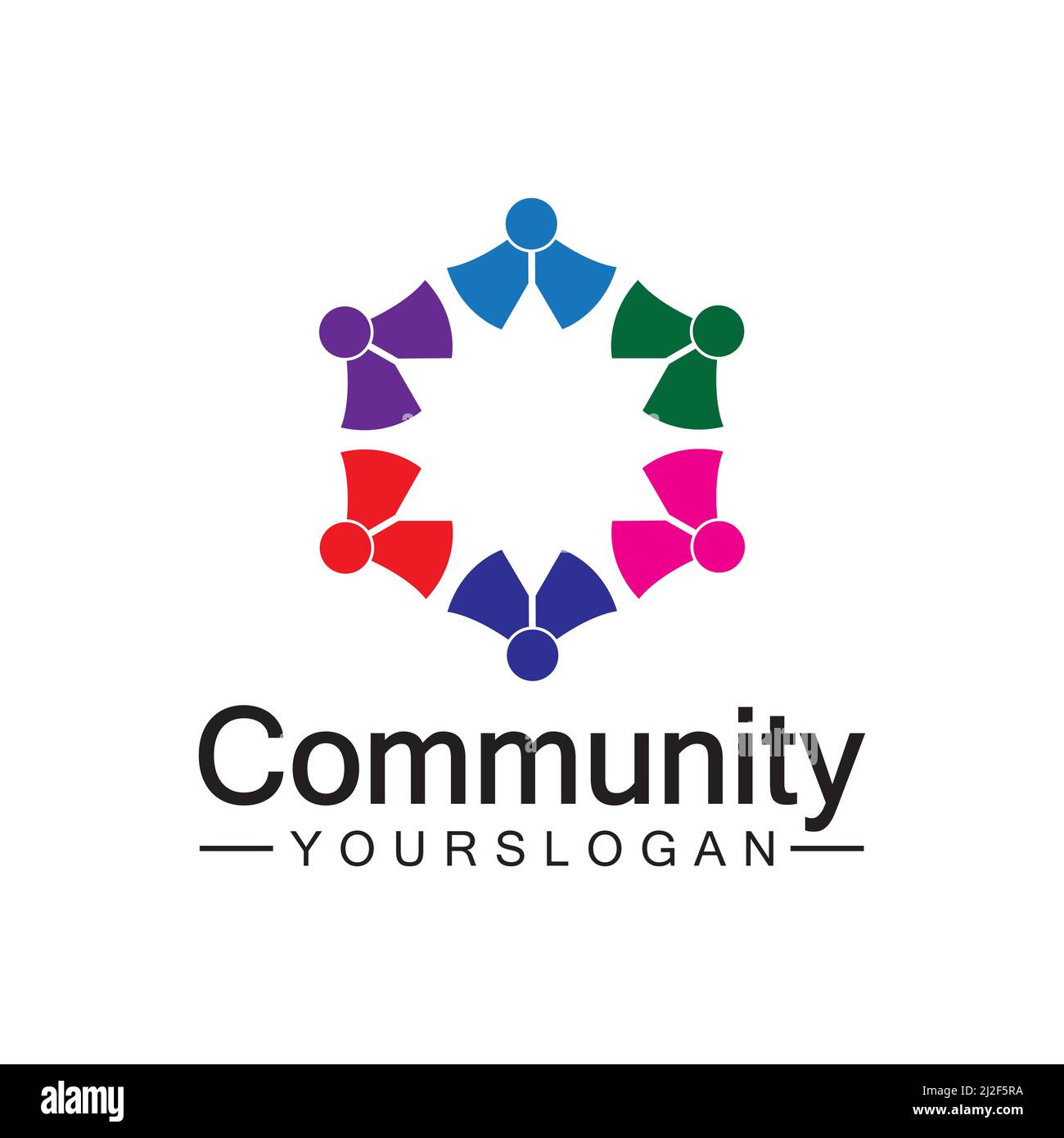 Community Logo Design Template for Teams or Groups.network and social icon design Stock Vector