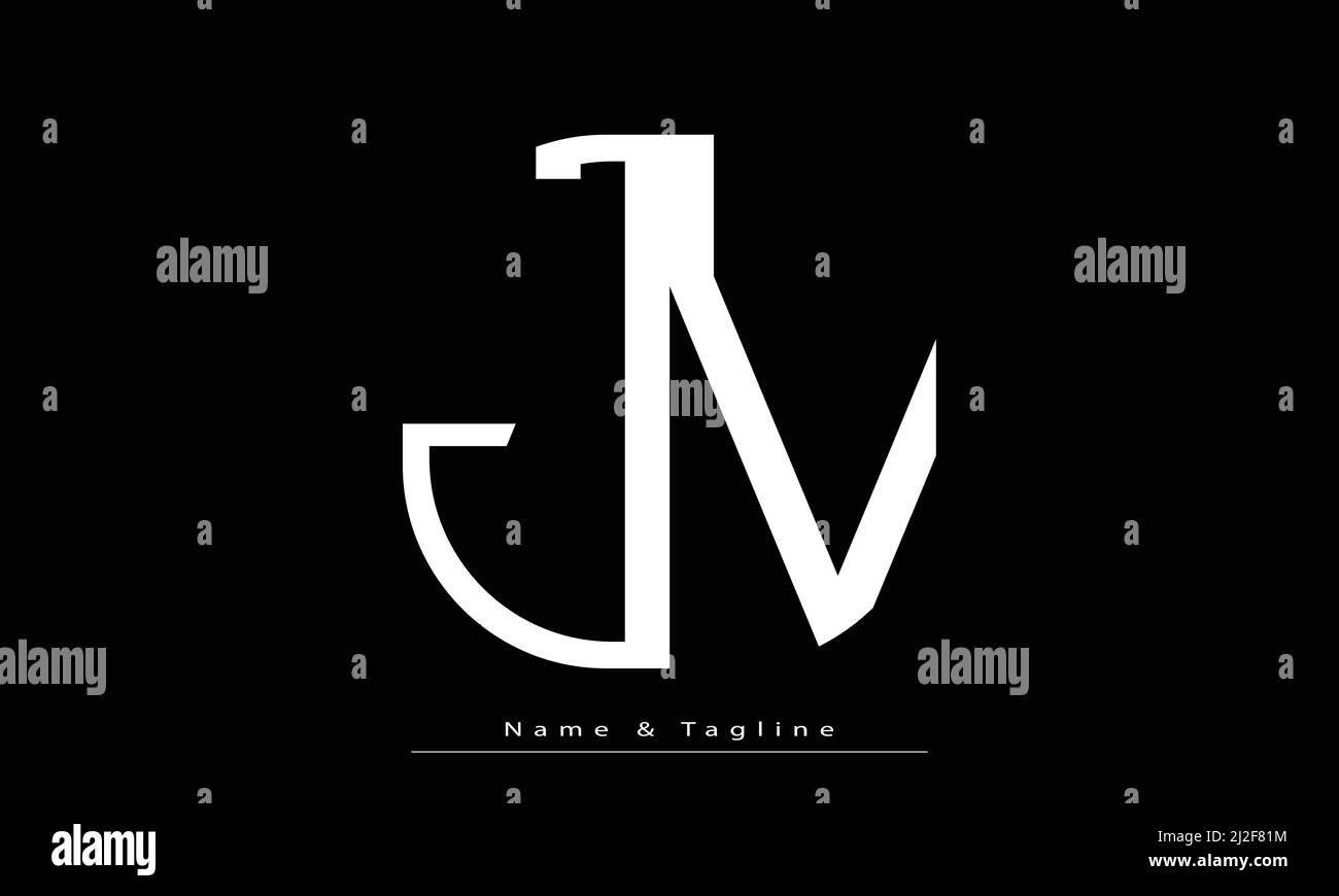 Alphabet letters Initials Monogram logo JV , VJ Stock Vector