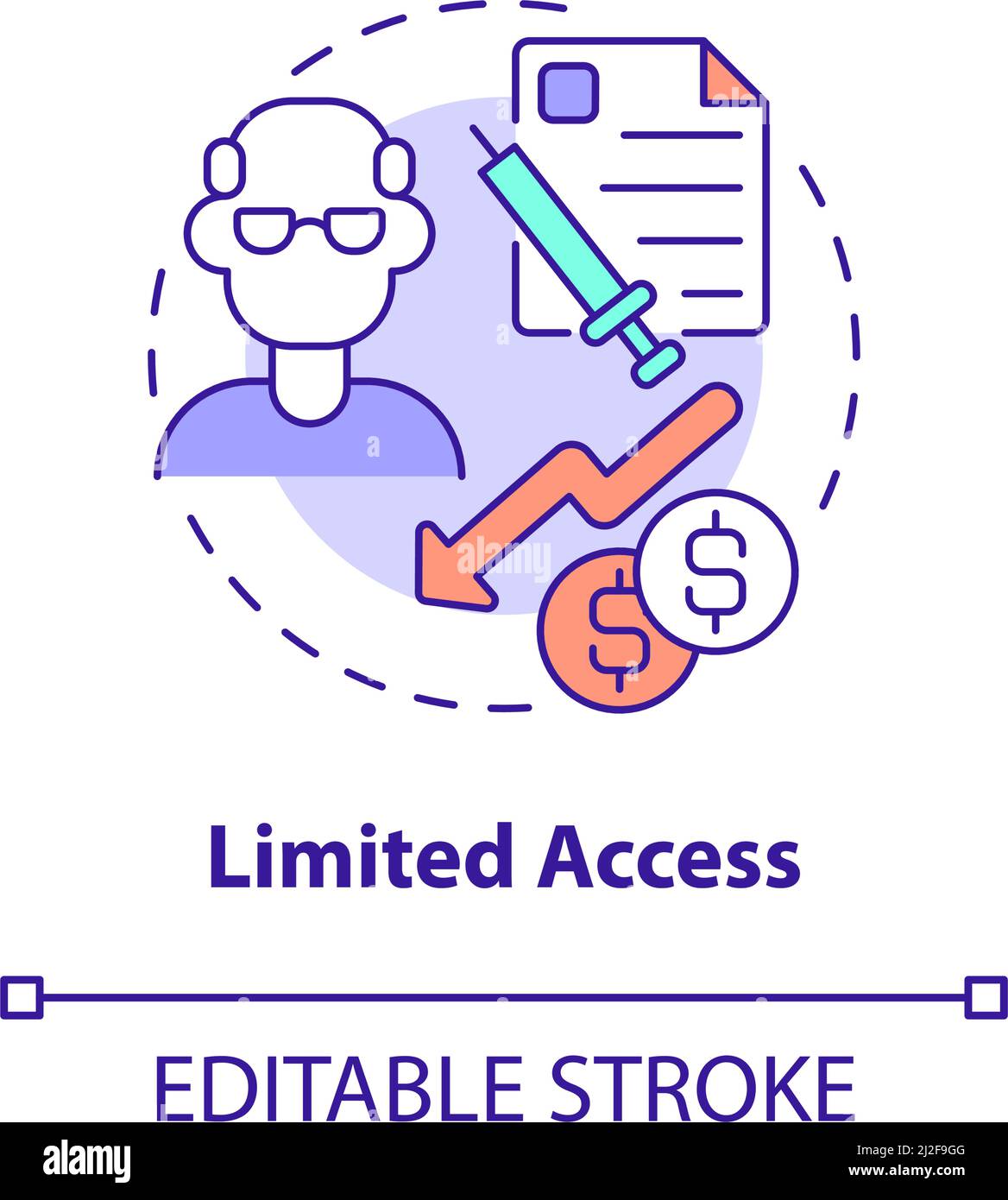 Limited access concept icon Stock Vector Image & Art - Alamy