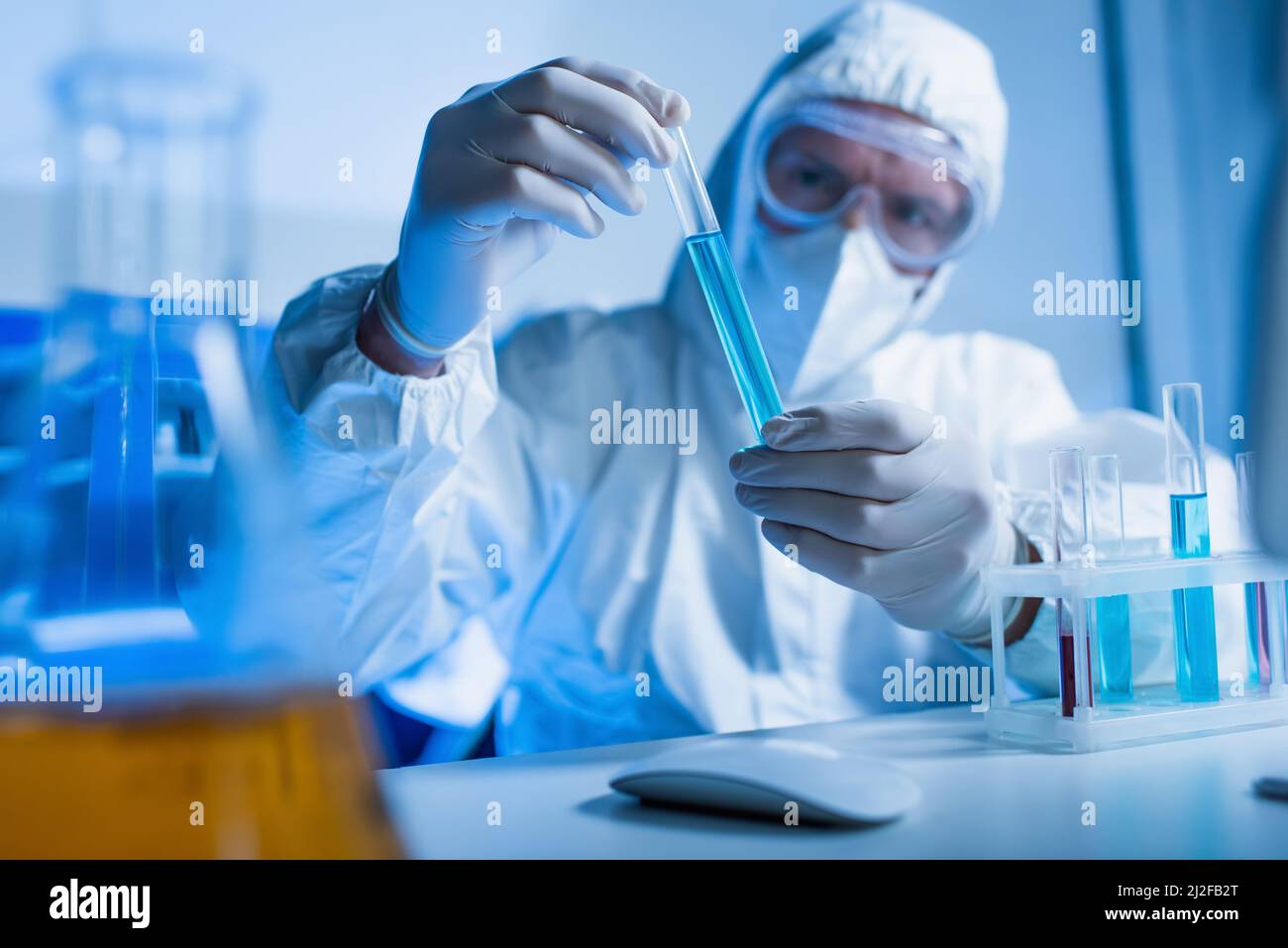Biohazard hazmat suit chemical hi-res stock photography and images - Alamy