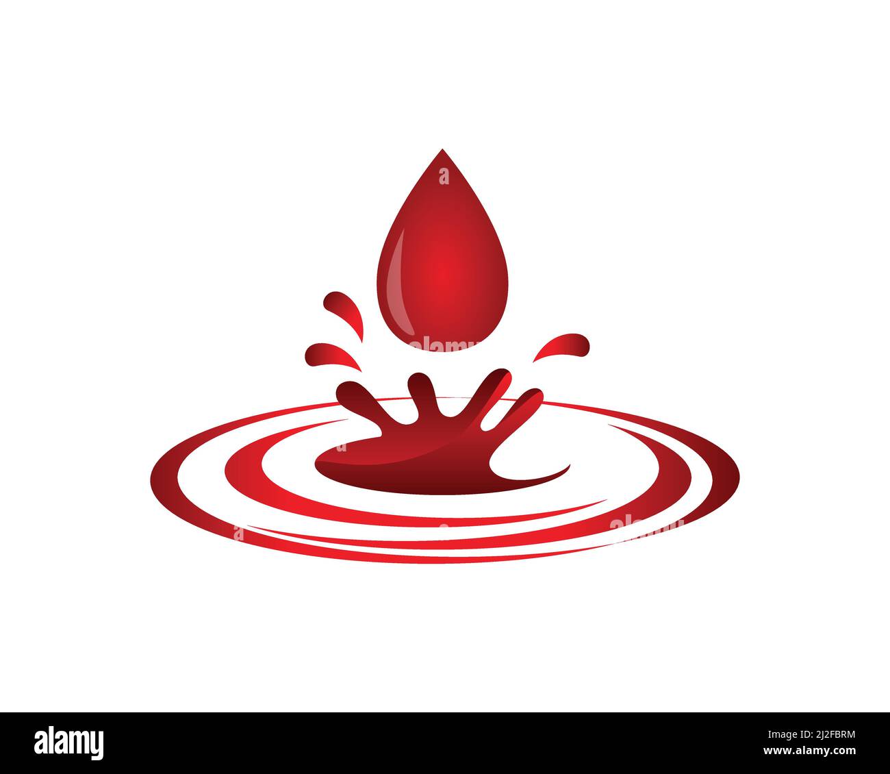 Modern Blood Donor Ripple Effect Drop Vector Stock Vector