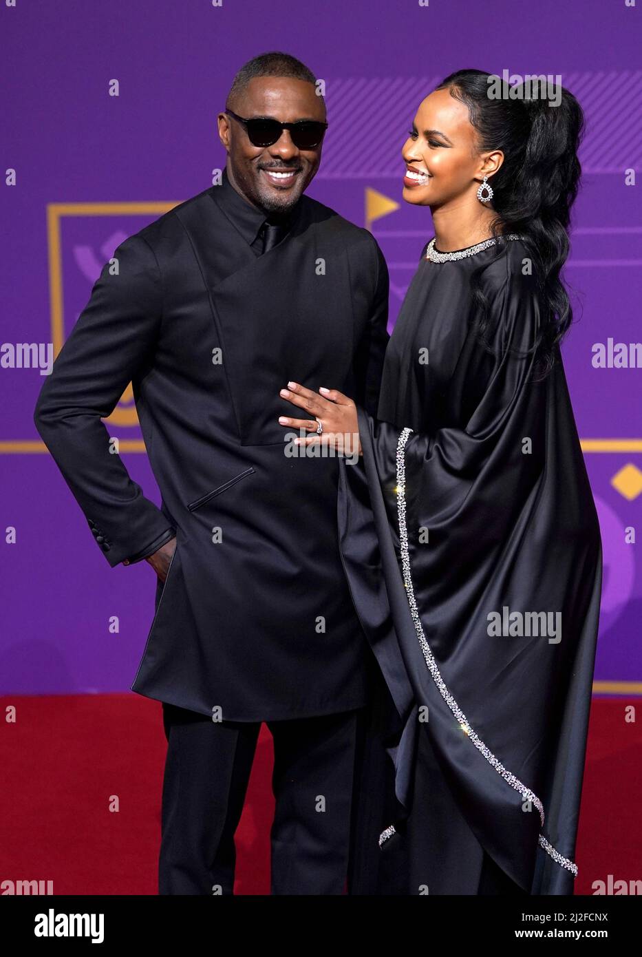 Idris Elba and Sabrina Dhowre Elba during the FIFA World Cup Qatar 2022