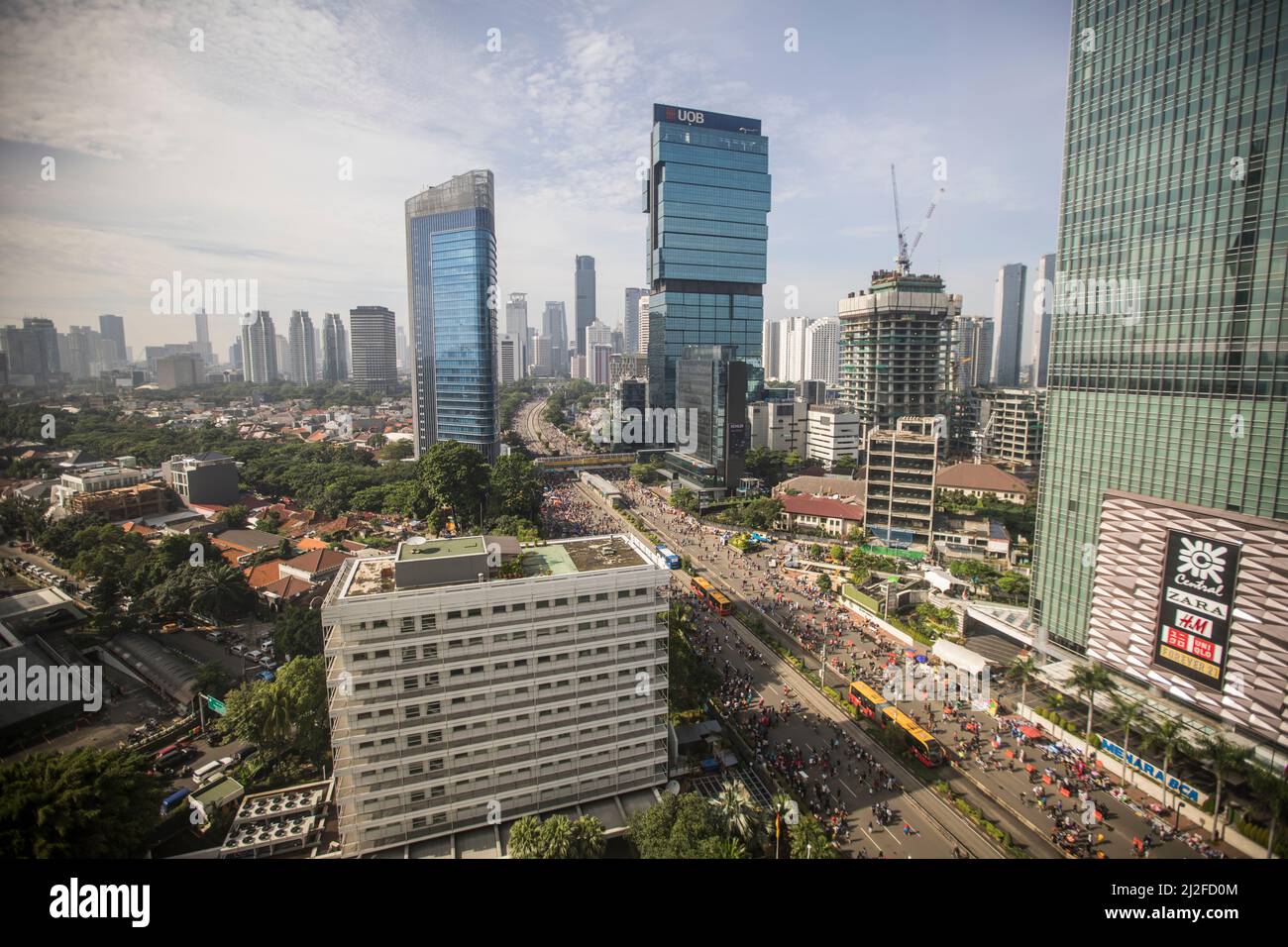 Jakarta, Indonesia’s capital, is the largest and most cosmopolitan city in the country. Menteng, Central Jakarta is shown here. Stock Photo