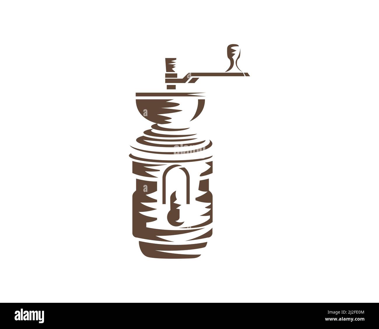 Coffee Grinder and Coffee Mill Silhouette Vector Stock Vector