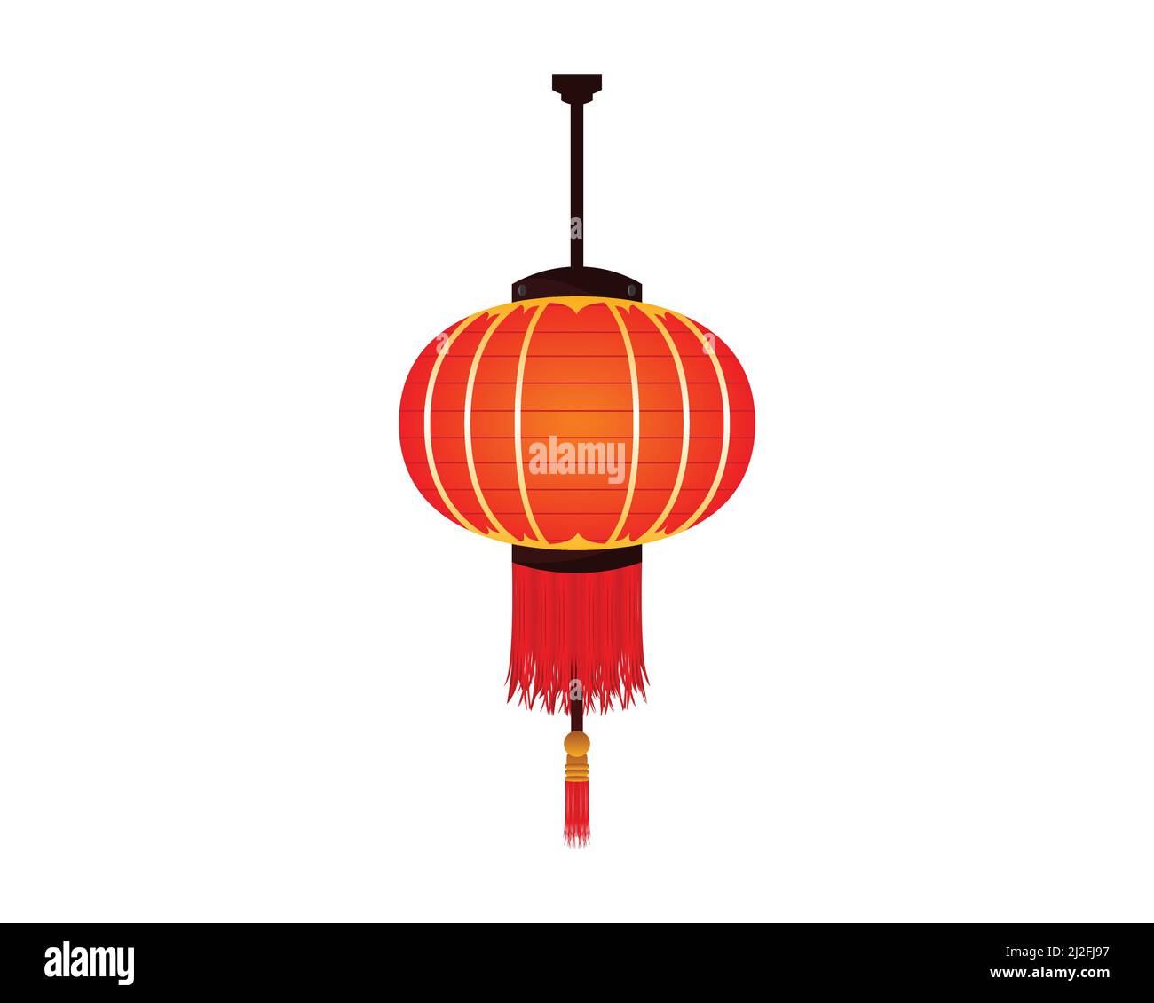 Detailed Chinese Paper Lantern Illustration Vector Stock Vector Image