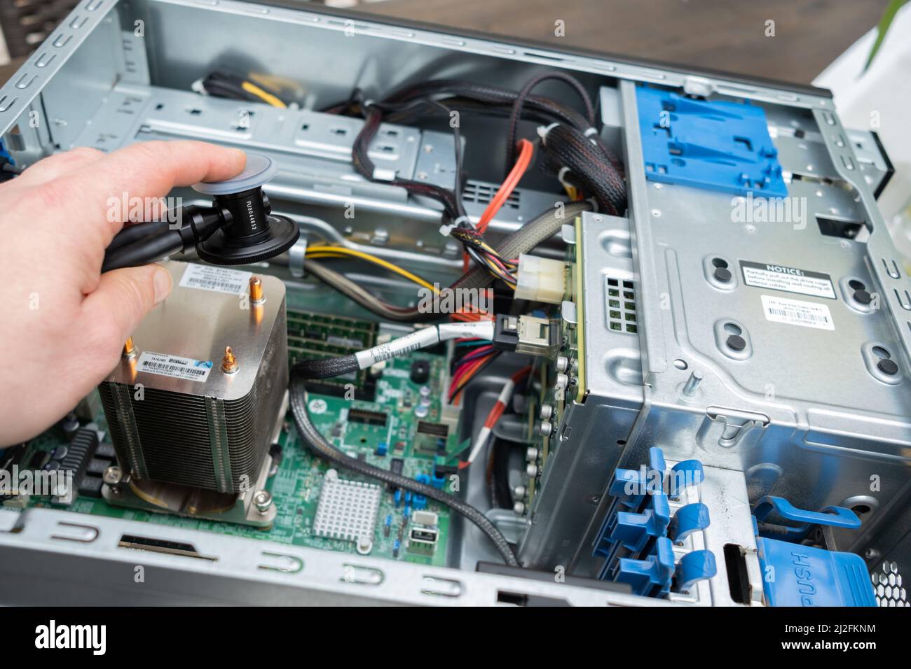 a stethoscope is held in a screwed-on pc Stock Photo - Alamy