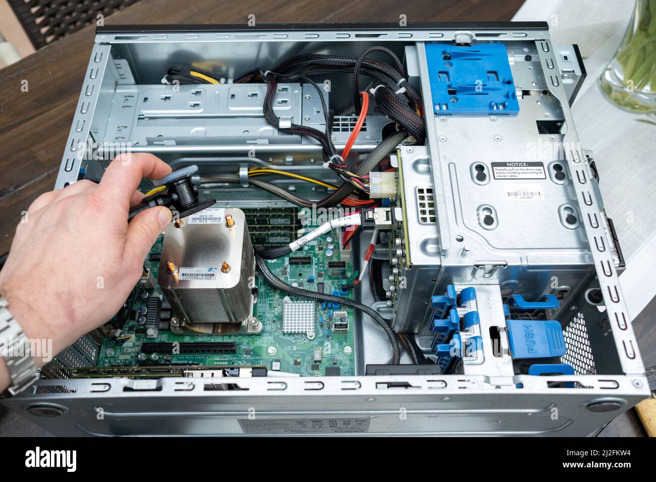 a stethoscope is held in a screwed-on pc Stock Photo - Alamy