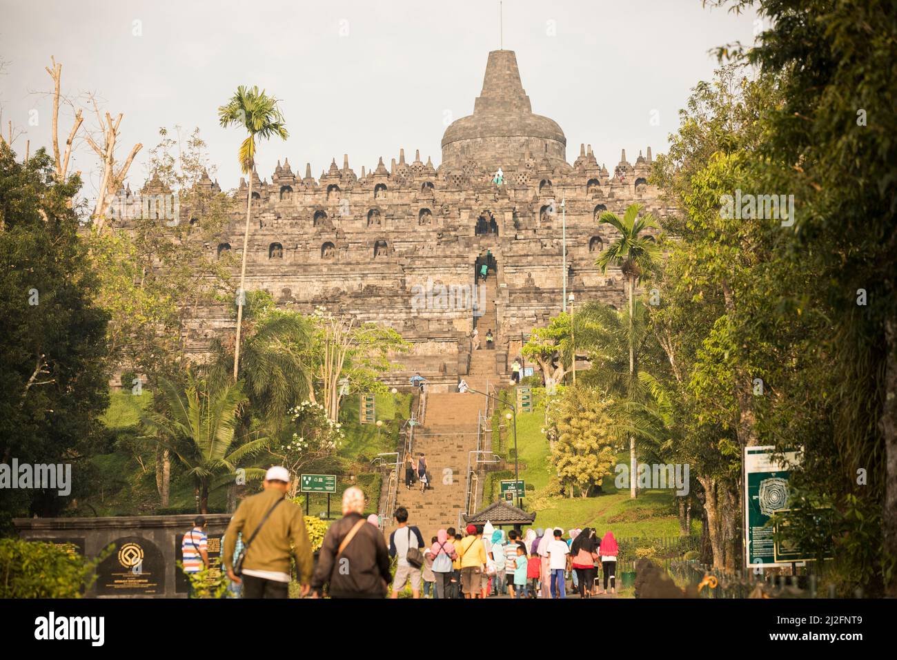 Borobudur is a 9th century Buddhist temple in Central Java, Indonesia. March 3, 2018. Millennium Challenge Corporation Indonesia Compact. Photo by Jak Stock Photo