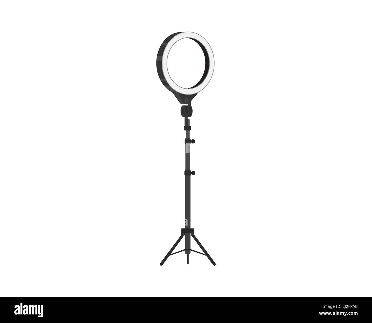 Photography And Videography Lighting Studio Or Ringlight Vector Stock ...