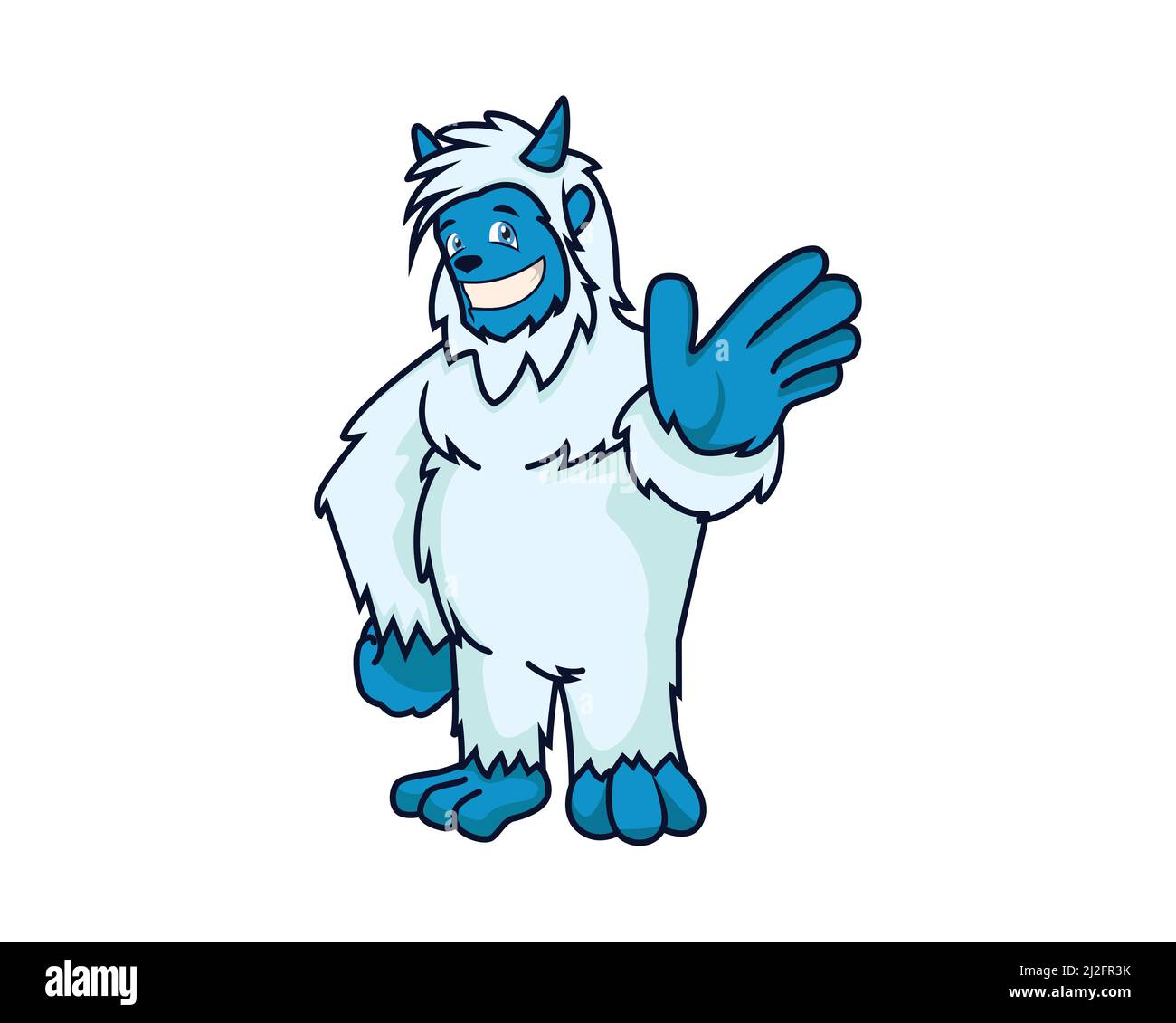 Detailed Friendly and Attractive Yeti Mascot and Character Illustration Vector Stock Vector