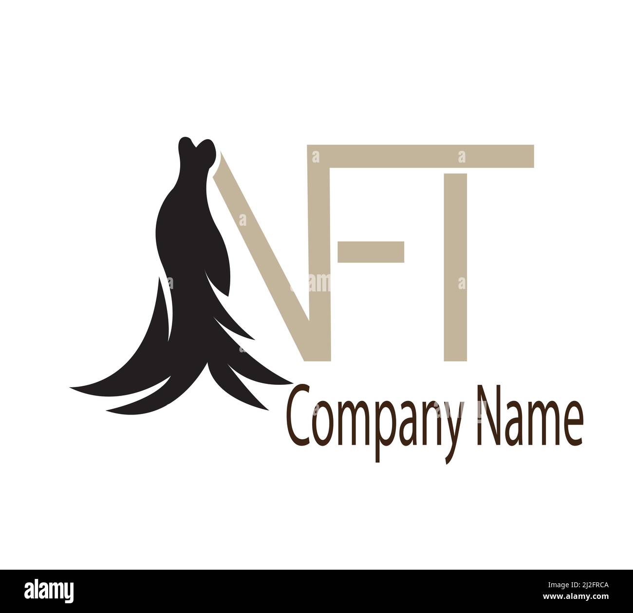 NFT models company identiy latter Stock Vector