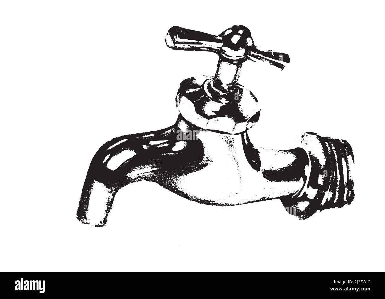 Water Pipe With Clean Drop Drawn Sketch Icon Stock Illustration - Download  Image Now - Faucet, Drawing - Art Product, Symbol - iStock
