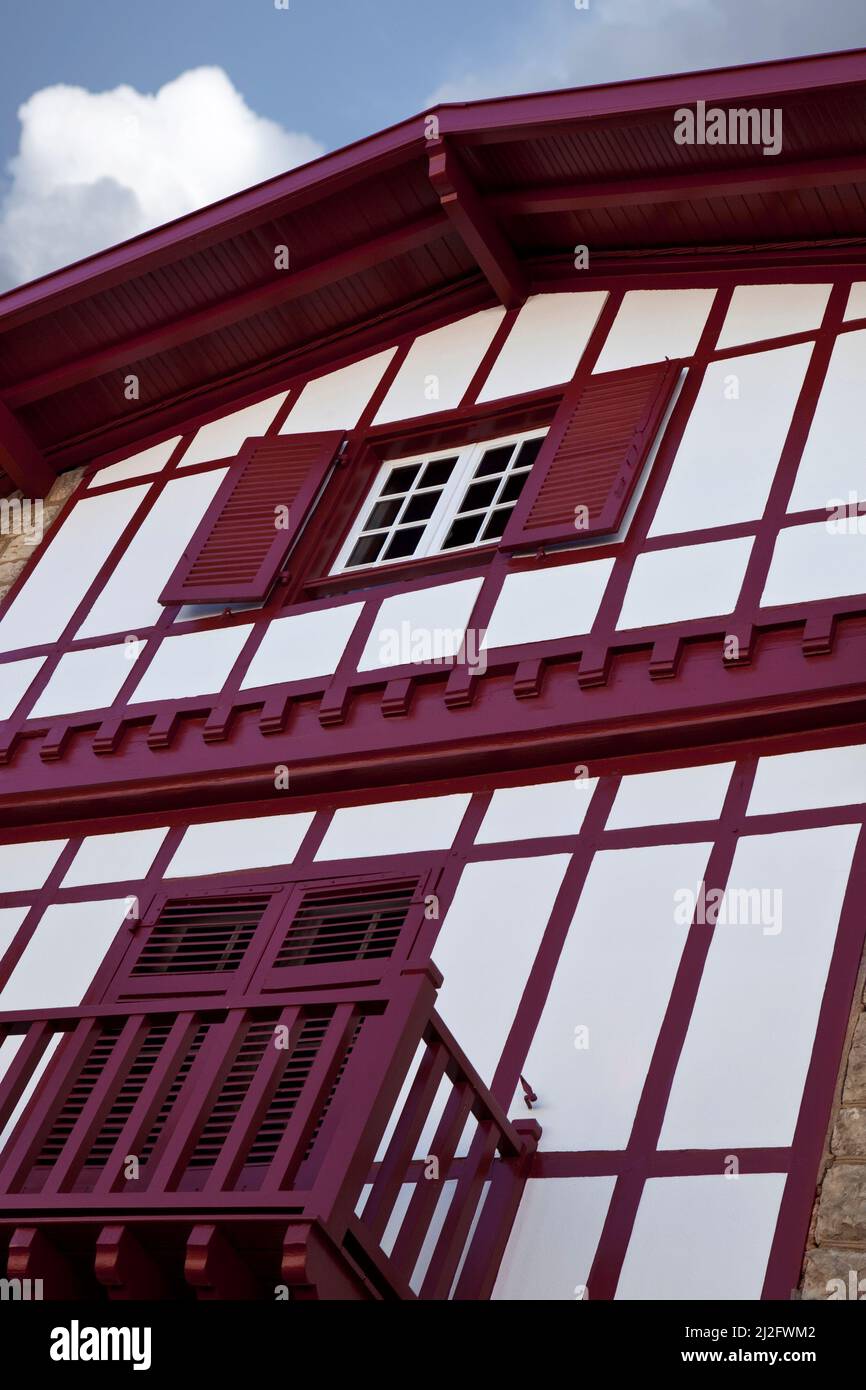 Typical Basque house in South West of France Stock Photo - Alamy