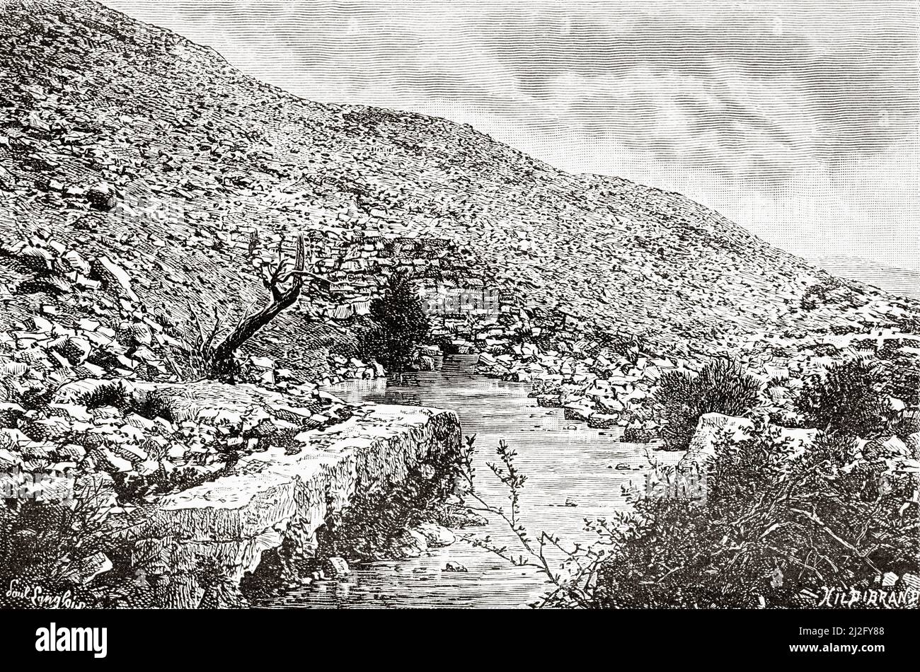 The AinesSultan. Fountain of Elisha, Jericho. Palestine. Israel