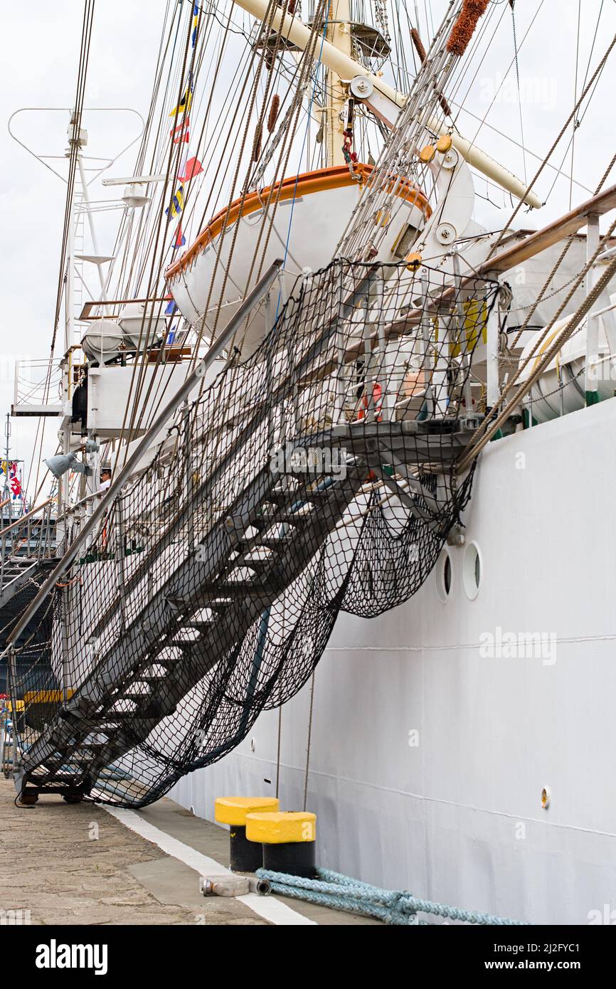 Cargo ship gangway ladder Stock Photo Alamy