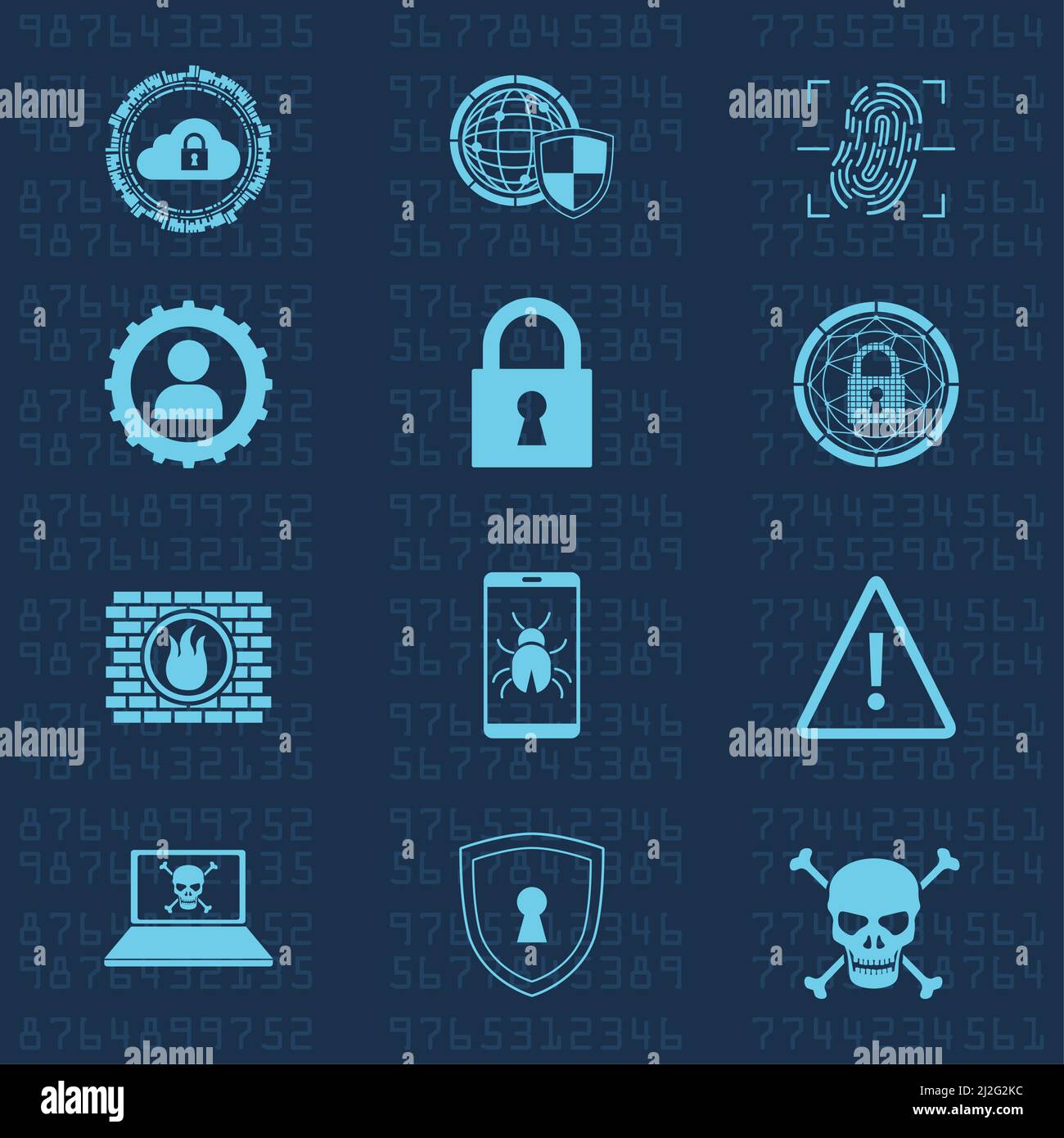 twelve cyber security icons Stock Vector Image & Art - Alamy