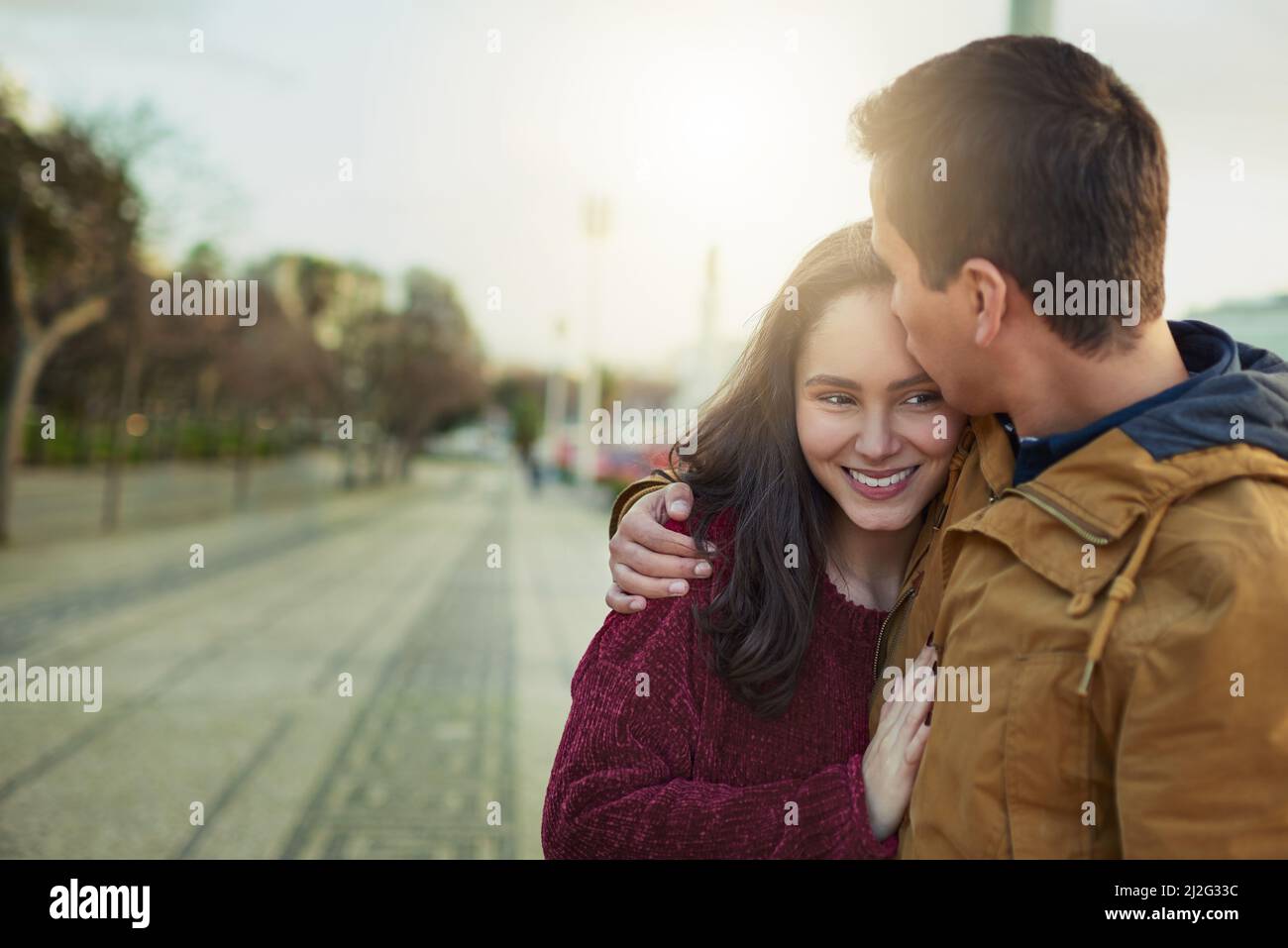 Premium Photo  Two young lovers. profiles of romantic couple looking at  each other