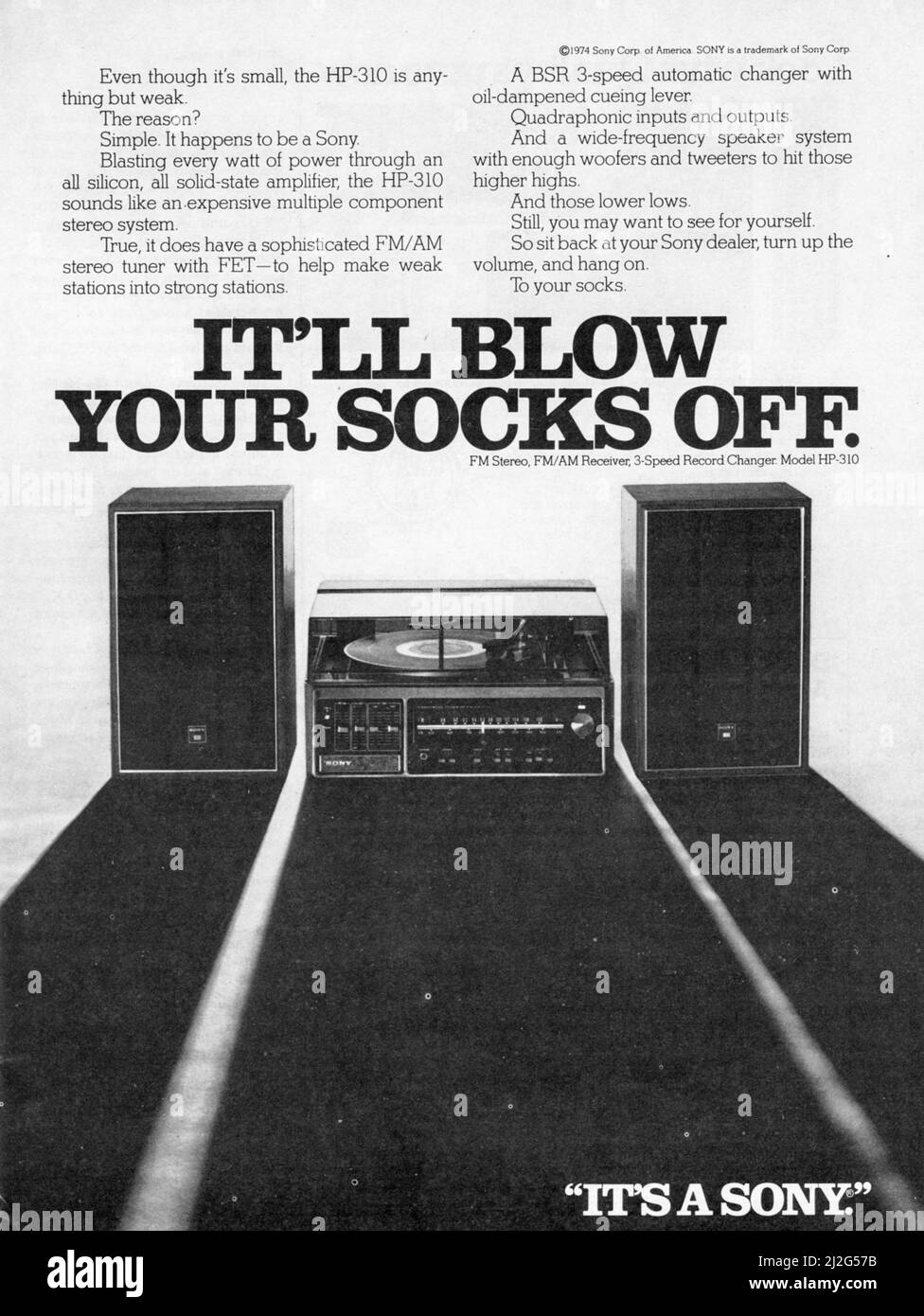 Vintage 1 April 1974 'Sports Illustrated' Magazine Advert, USA Stock Photo