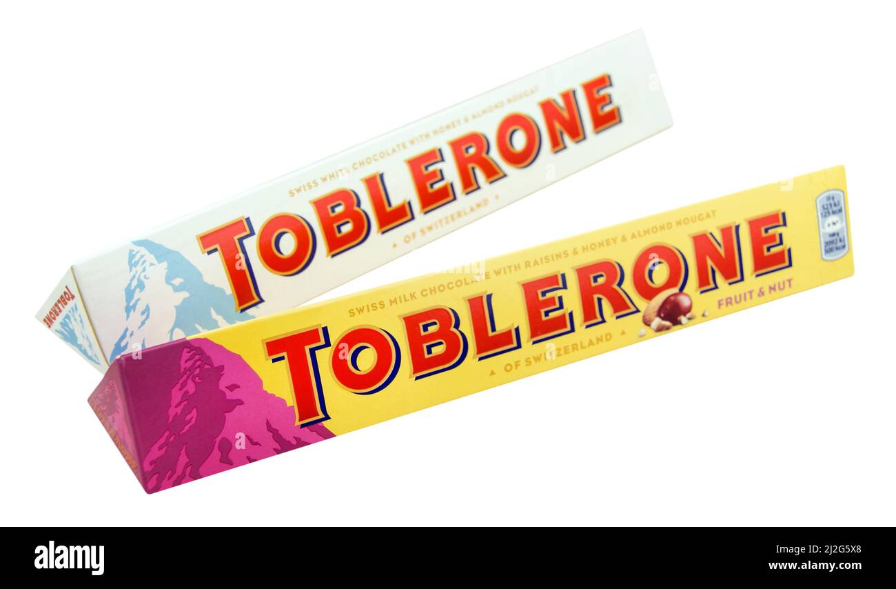 Toblerone chocolate white background hi-res stock photography and images -  Page 2 - Alamy, image size:1300x854