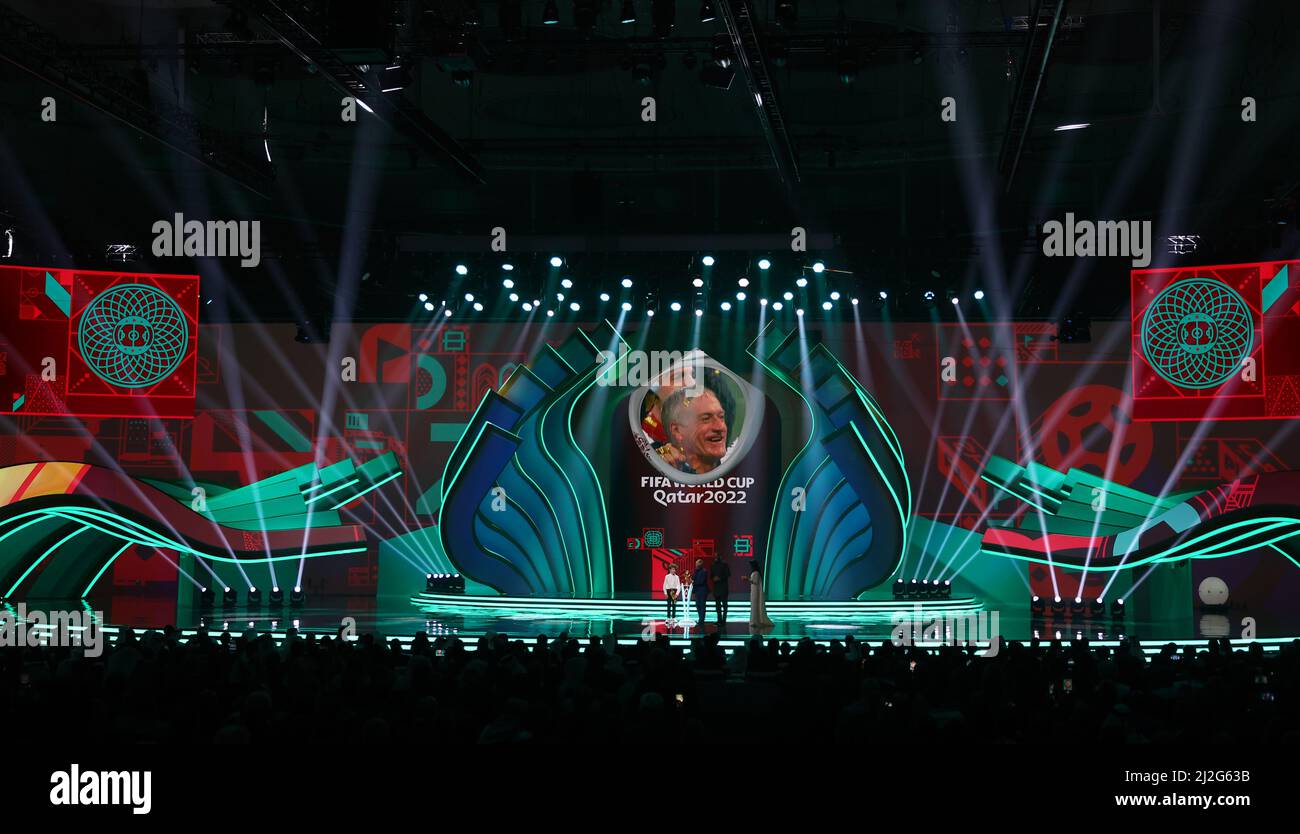 Soccer Football - World Cup - Final Draw - Doha Exhibition & Convention  Center, Doha, Qatar - April 1, 2022 General view during the draw  REUTERS/Kai Pfaffenbach Stock Photo - Alamy