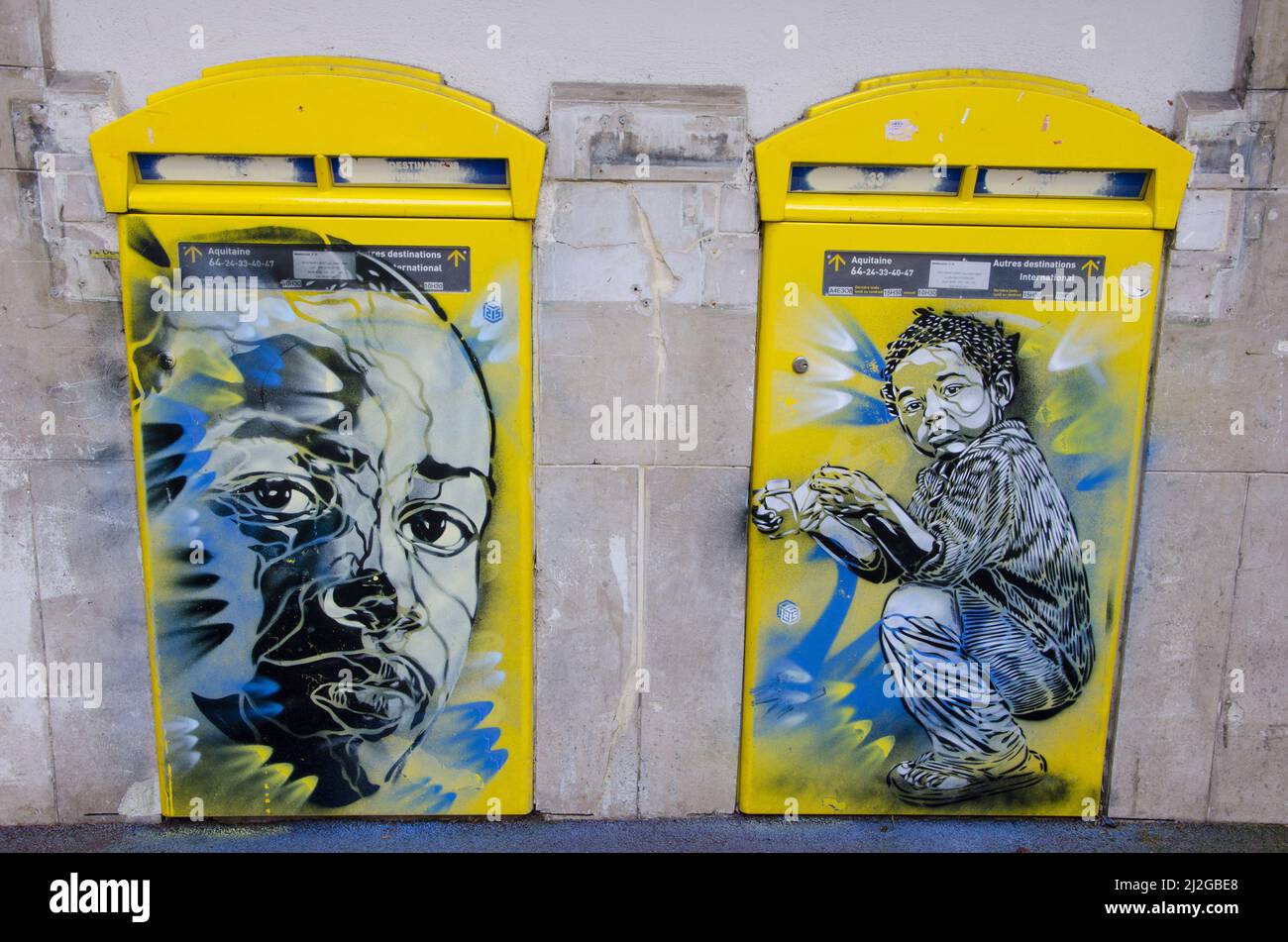 France. Pyrenees Atlantiques (64) Basque country. Bayonne. Street art