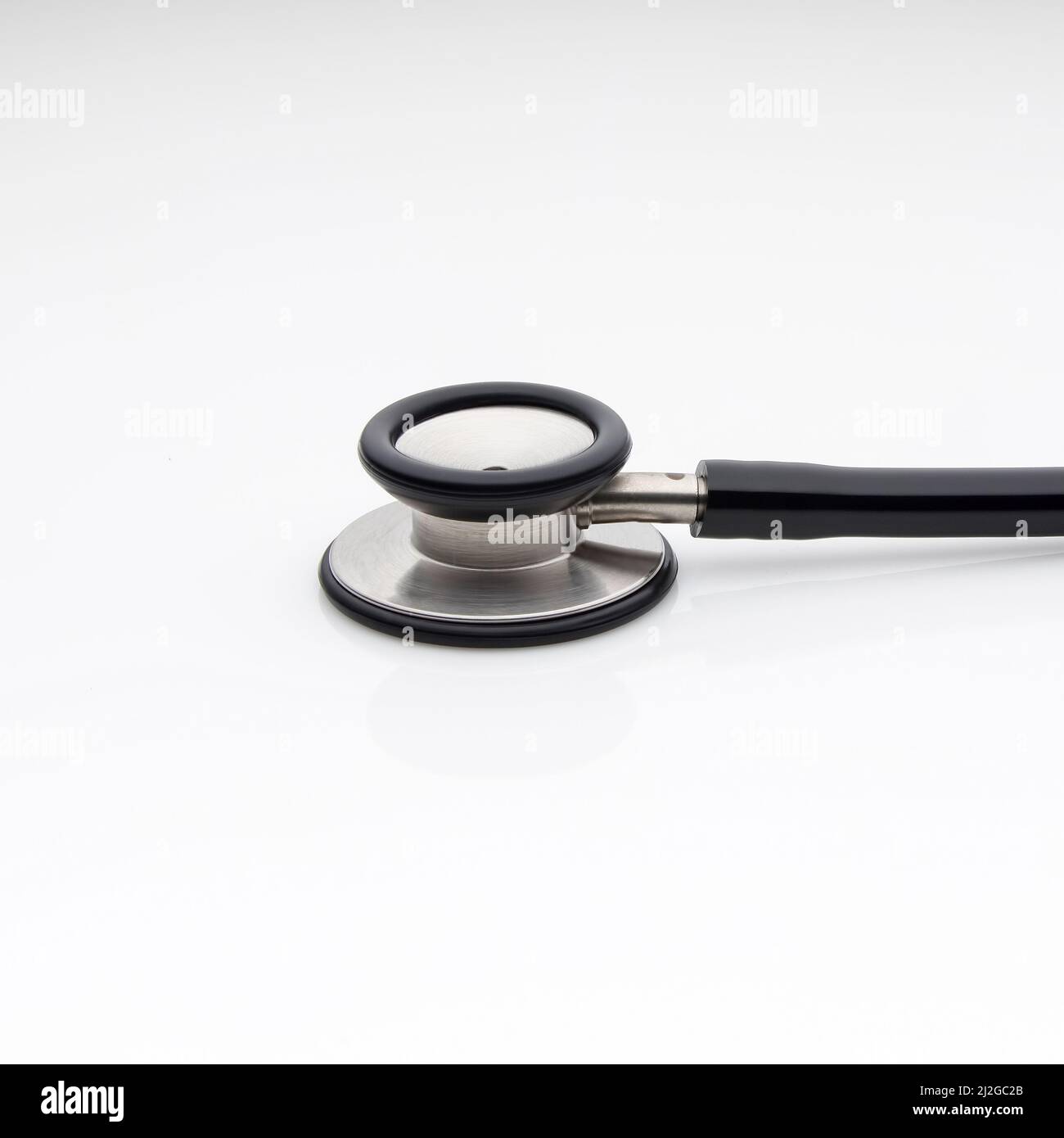 The diaphragm of medical stethoscope isolated on a white background