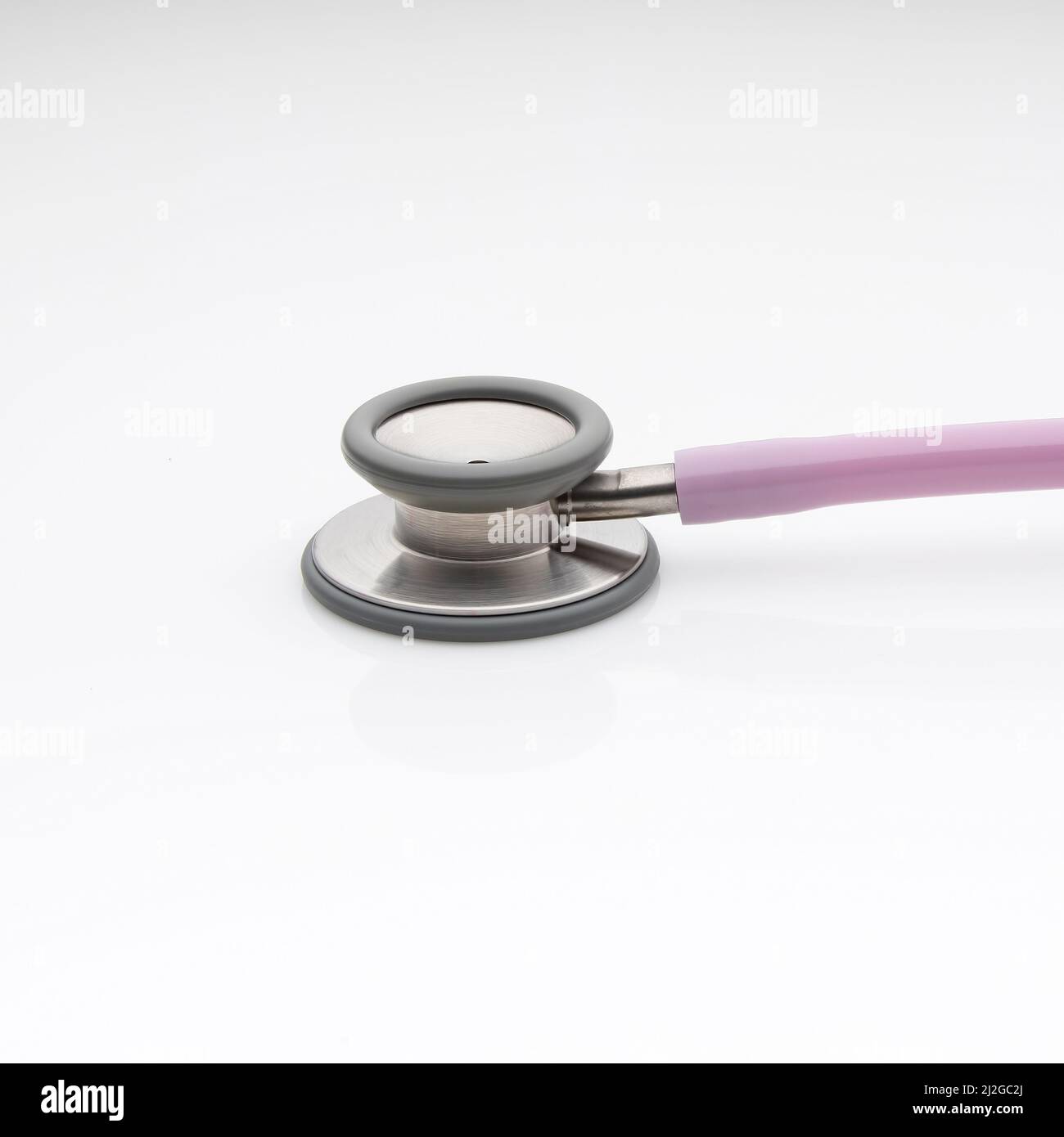 The diaphragm of medical stethoscope isolated on a white background