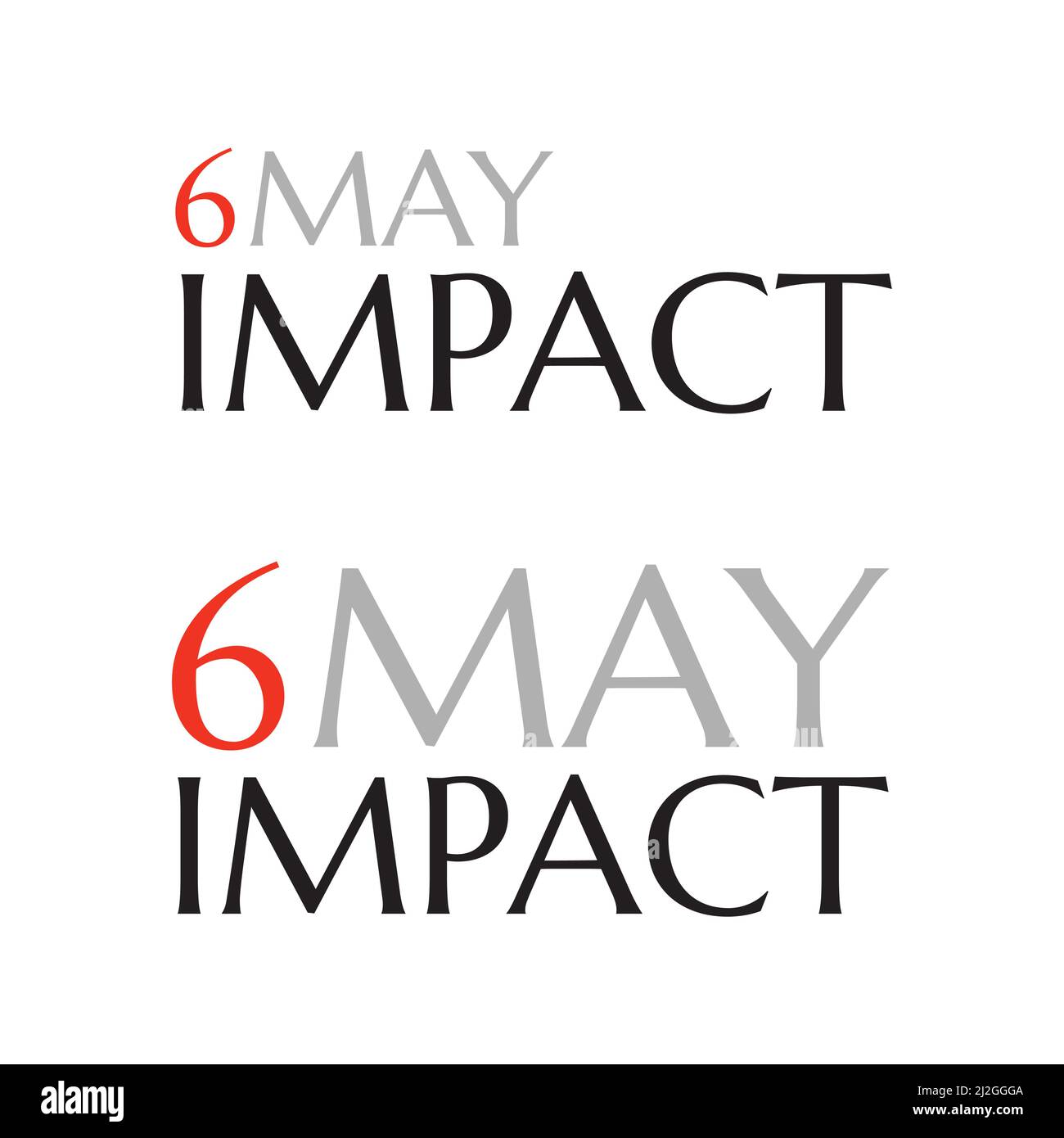 Asteroid impact May 6, 2022, News headline or sticker isolated on white