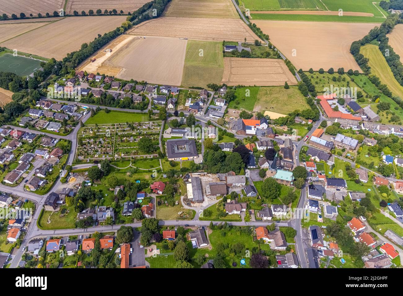 Aerial view, local view with HansJürgenJanzenHaus nursing home in