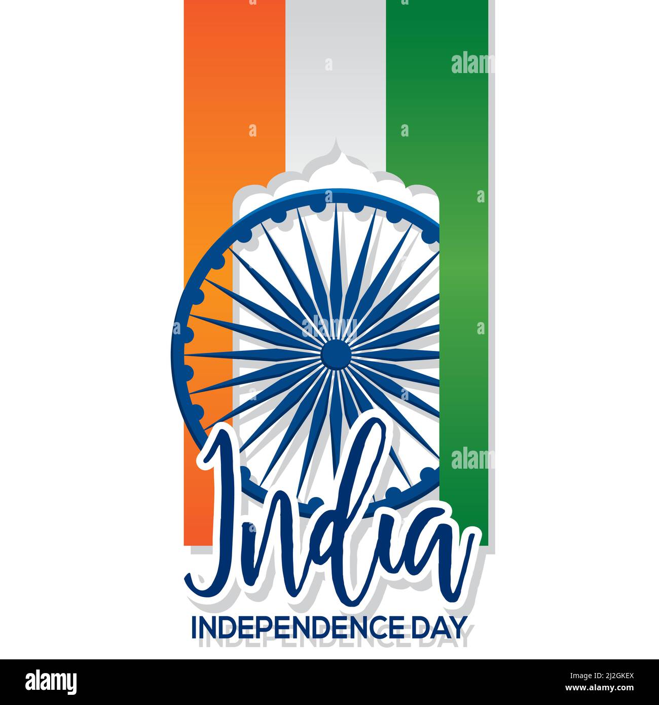 Isolated flag vertical India independence day vector illustration Stock ...