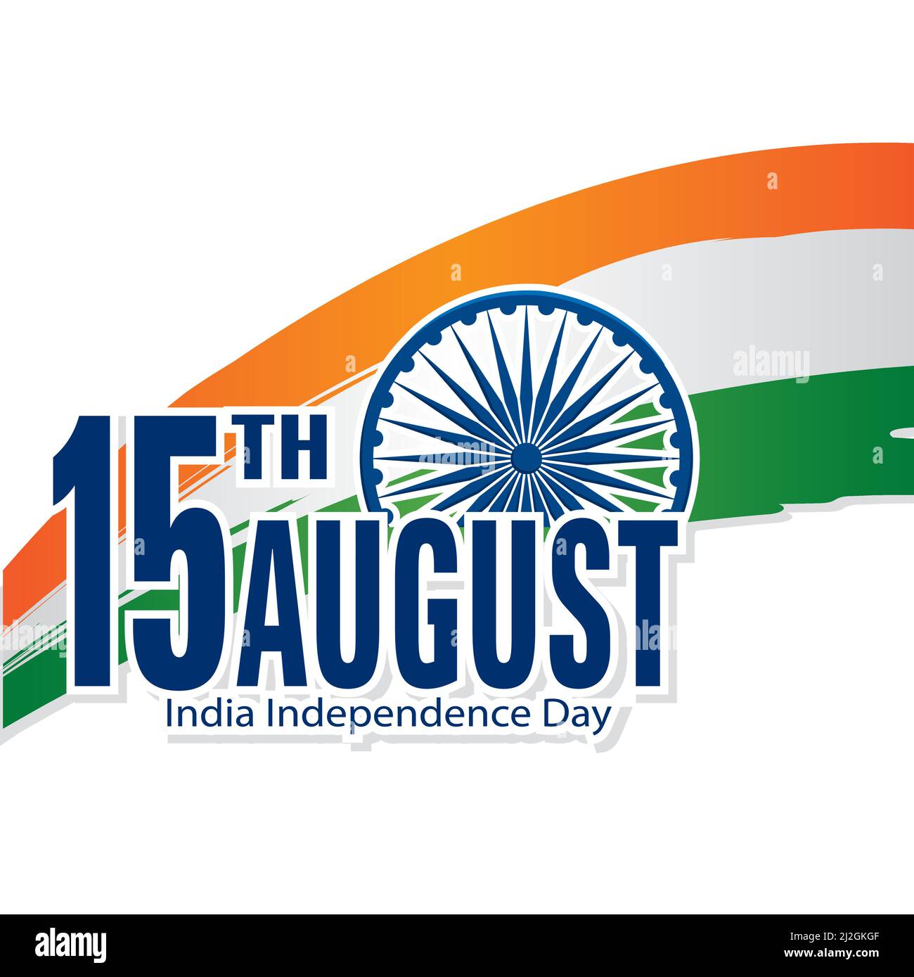 Isolated flag 15 august India independence day vector illustration ...