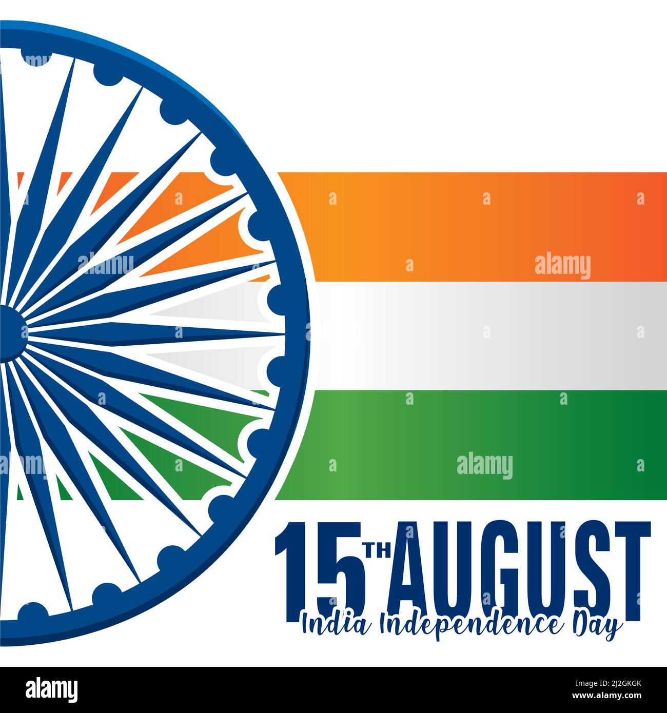 Poster wheel flag India independence day vector illustration Stock ...