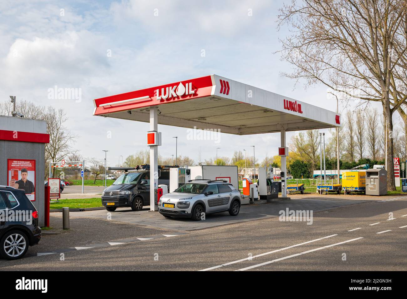 Lukoil gas station and store Stock Photo
