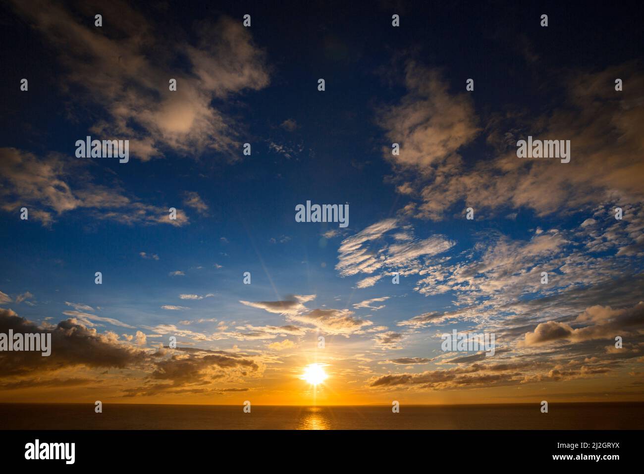 beautiful sky colorful sunset on the sea Stock Photo - Alamy