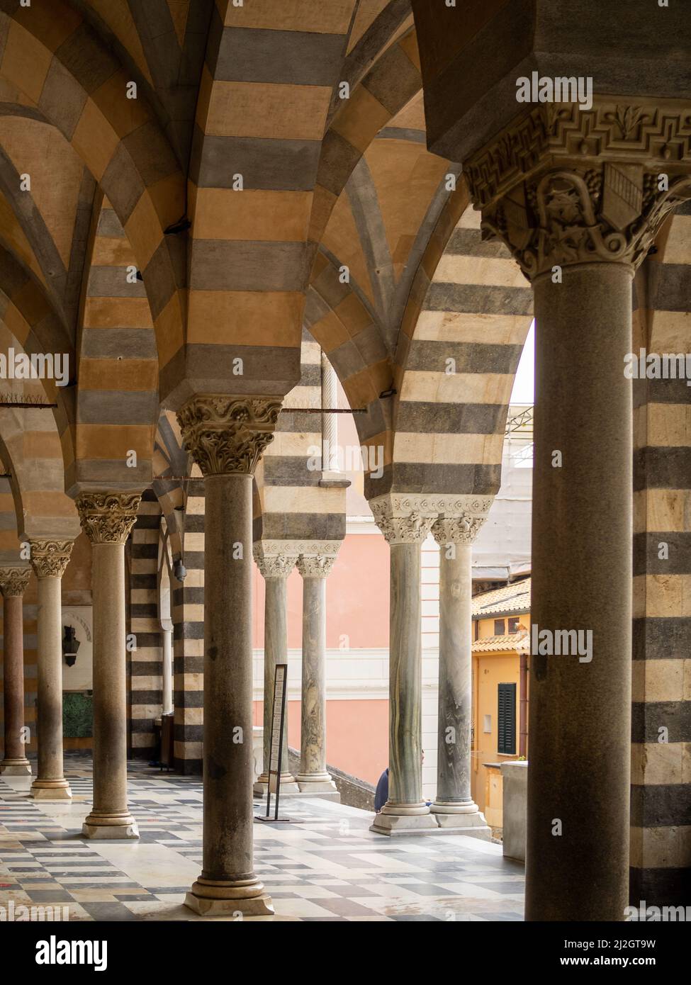 Amalfi Cathedral moorish style arches Stock Photo