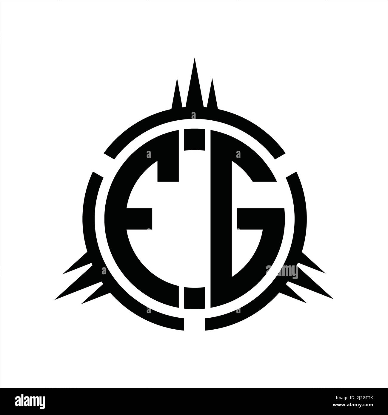 FG Logo monogram isolated on circle element design template Stock ...