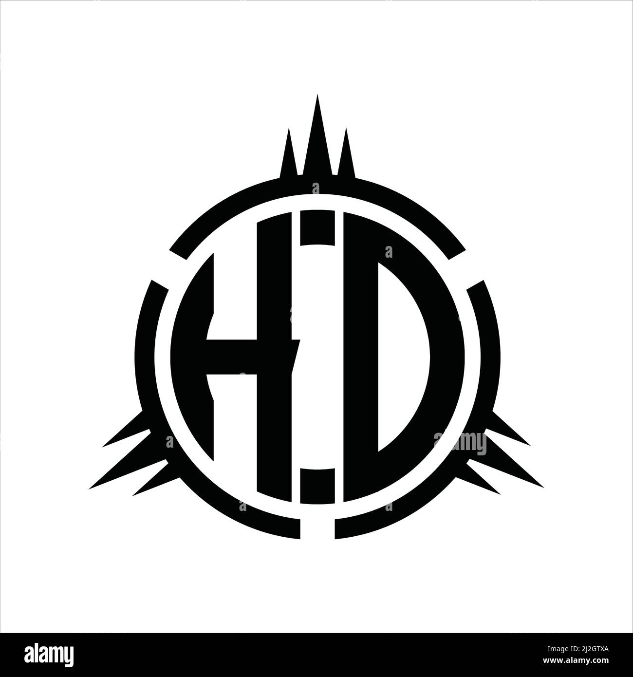 HD Logo monogram isolated on circle element design template Stock ...
