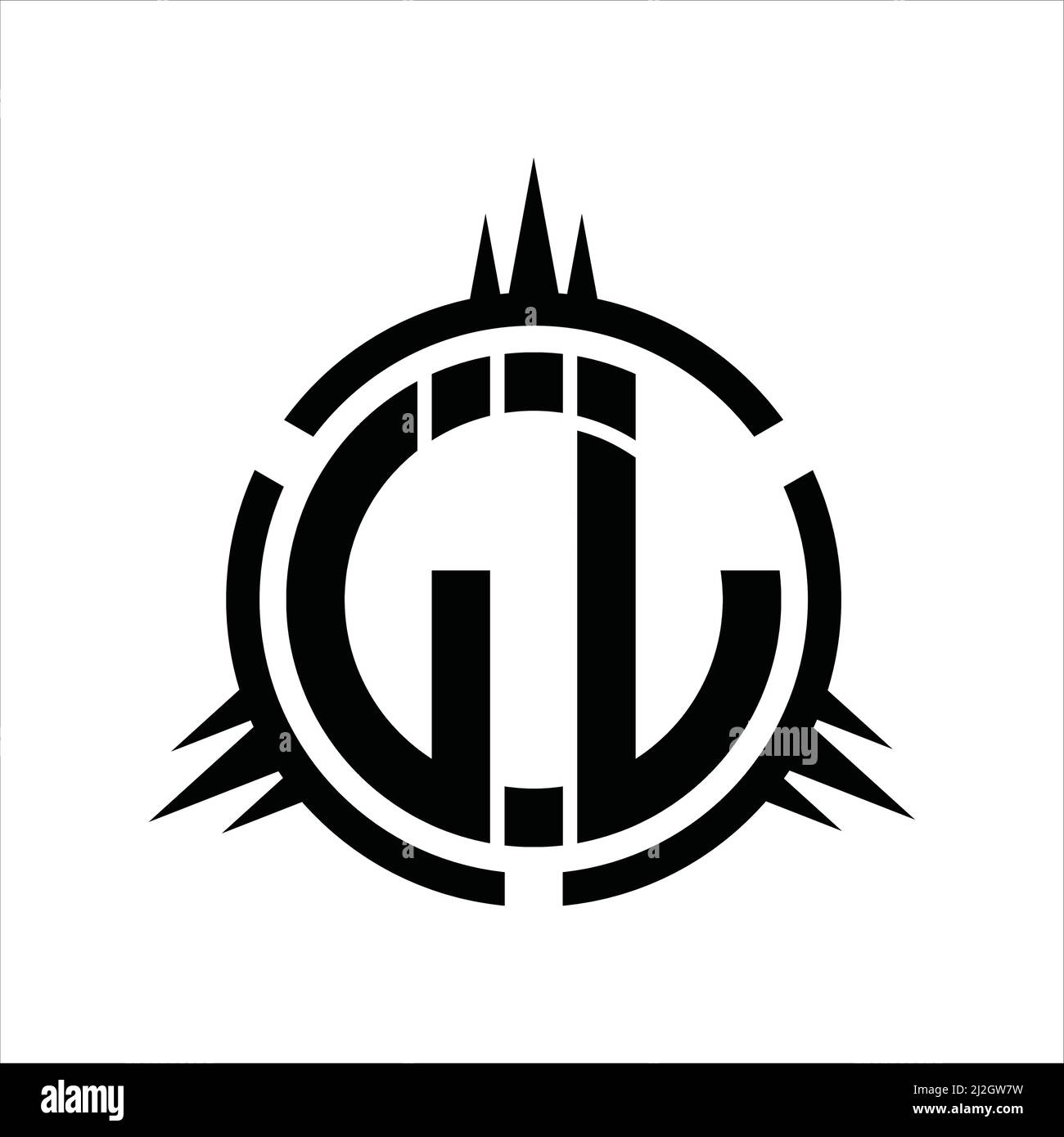 JJ Logo monogram isolated on circle element design template Stock ...