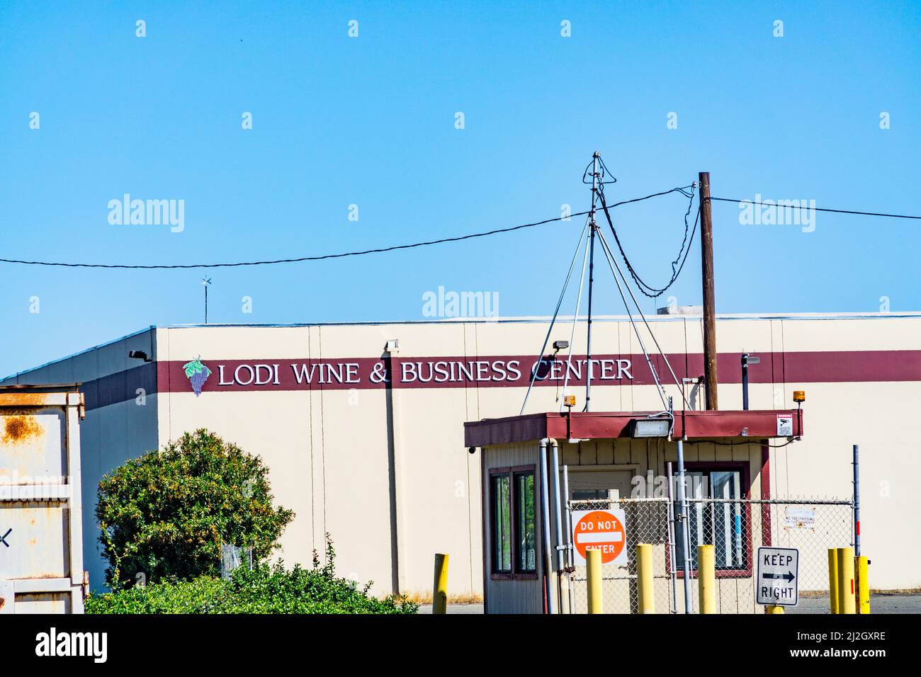 The Lodi Wine And Business center in California Stock Photo