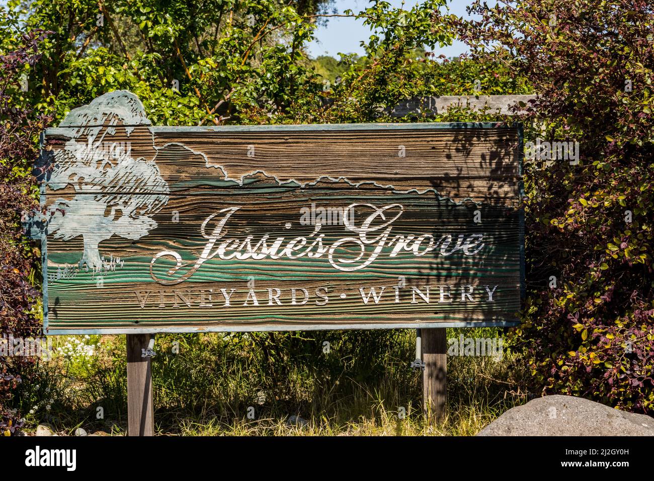 Jessies Grove Winery in Lodi California USA Stock Photo