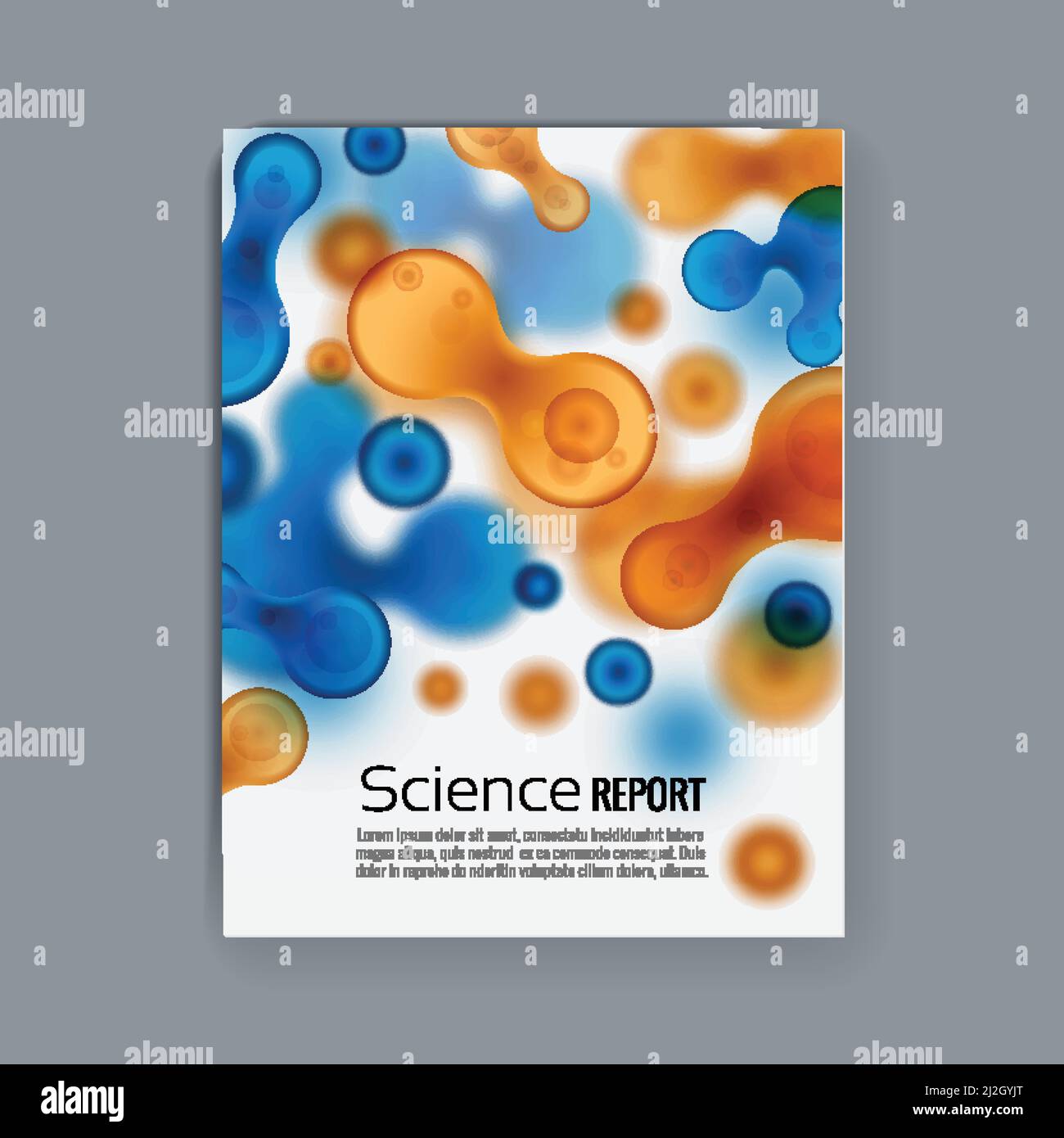 Abstract medical molecules background. Report with scientific background, blank document, banner