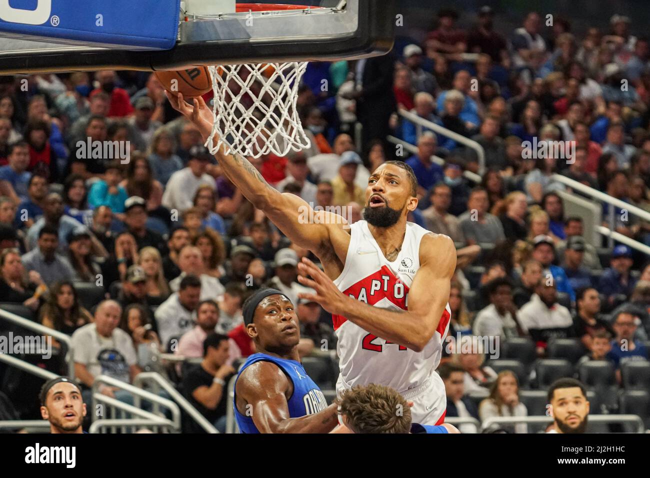 Orlando, Florida, USA, April 1, 2022, Toronto Raptors Center Khem Birch ...
