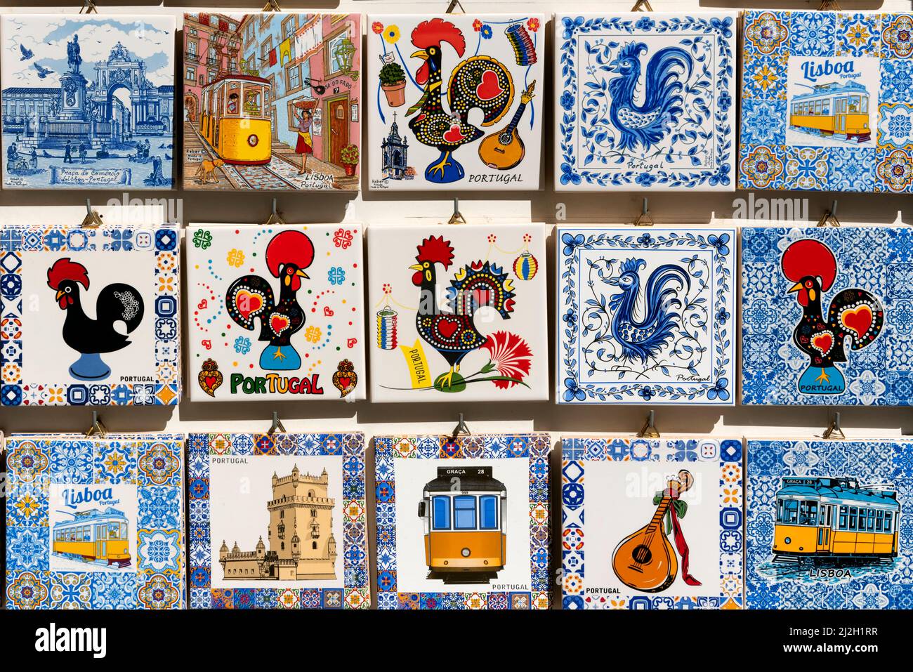 Portuguese tiles - souvenirs and gifts Stock Photo