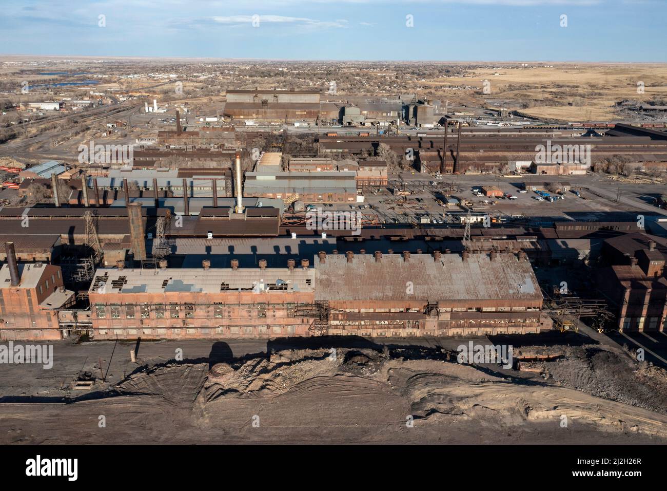 Pueblo, Colorado - The Evraz Rocky Mountain Steel mill. The large Russian mining and steel company, Evraz PLC, bought the mill in 2007. The company's Stock Photo