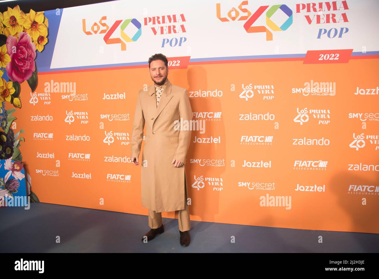 In the picture Manuel Carrasco, LOS40 Primavera Pop is starting now and we know it because the hosts have begun to arrive early to receive all the guests who have made this night an unforgettable moment. Stock Photo
