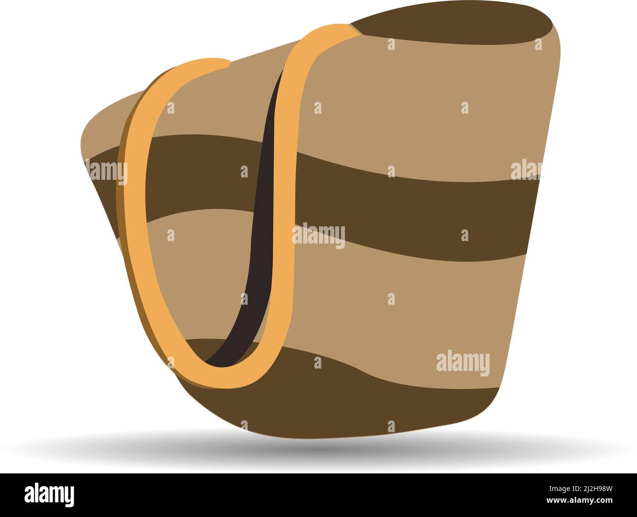 Beach bag on a white background Stock Vector