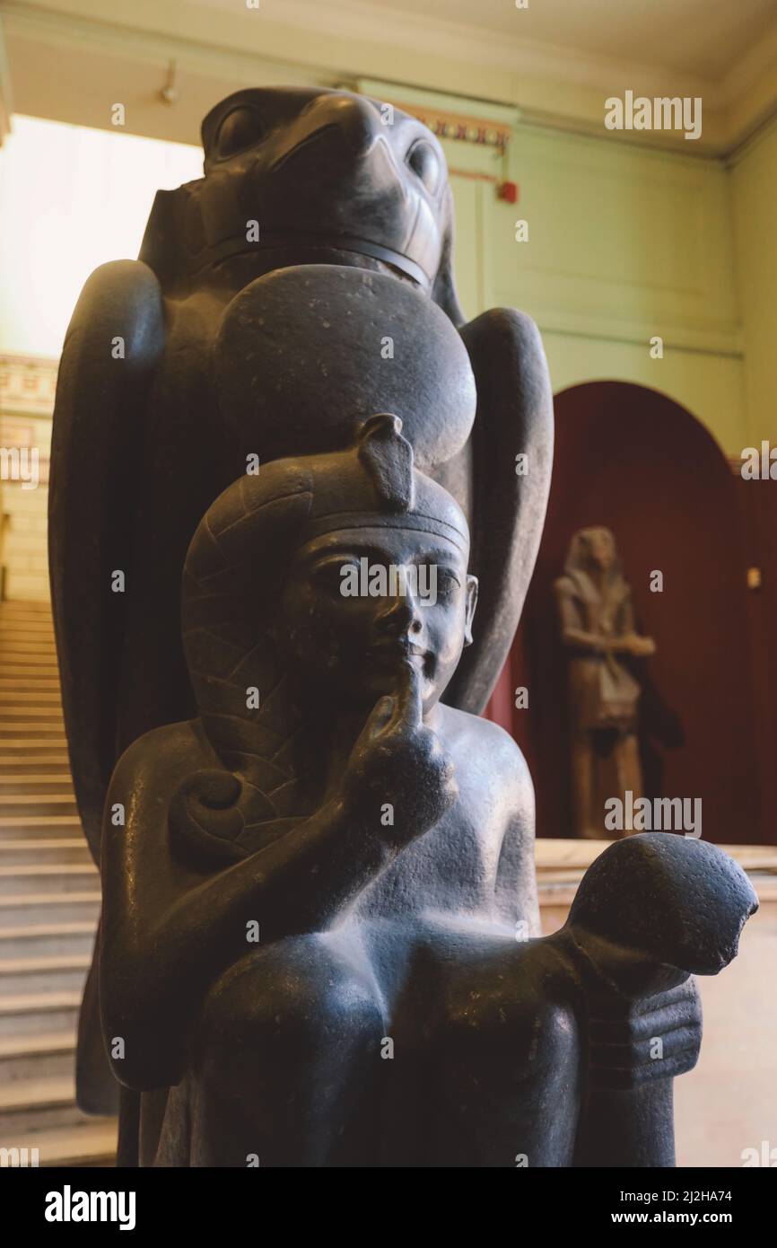 Ancient Exhibits in the Cairo Museum Stock Photo
