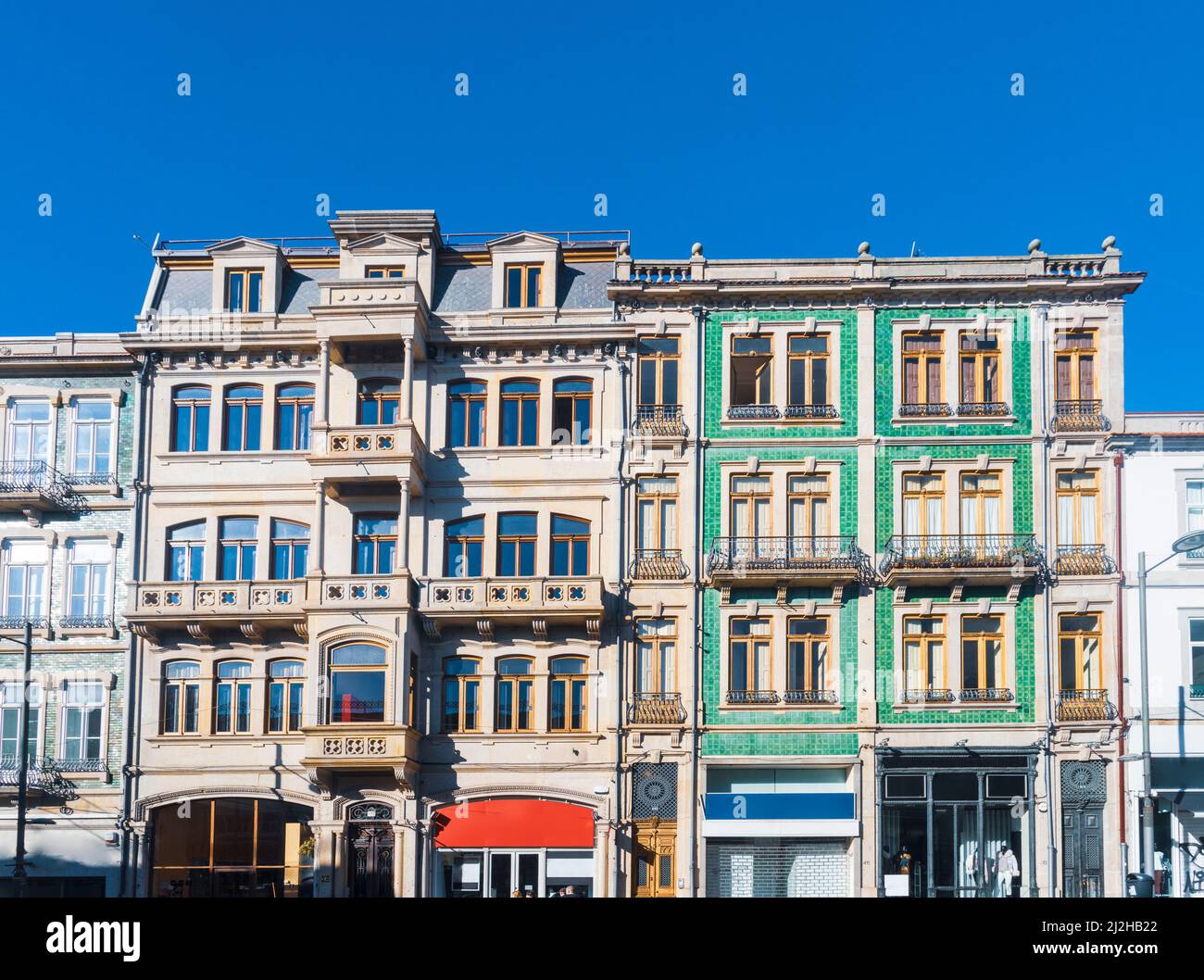 Portugal, Porto, Colorful apartment buildings Stock Photo
